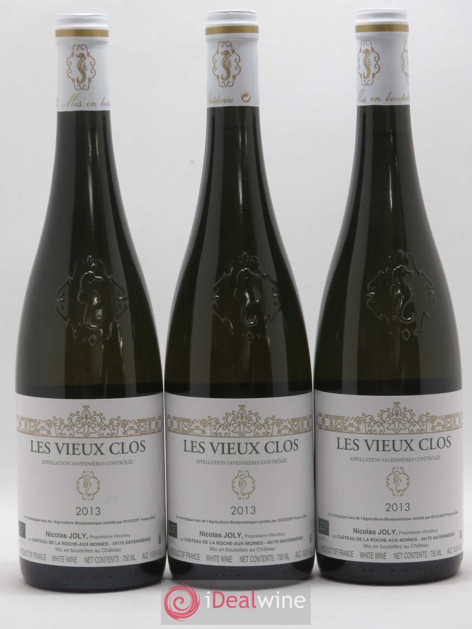 Savennières Les Vieux Clos Vignobles de la Coulée de Serrant - Nicolas Joly 2013 - Lot de 3 bouteilles - 0