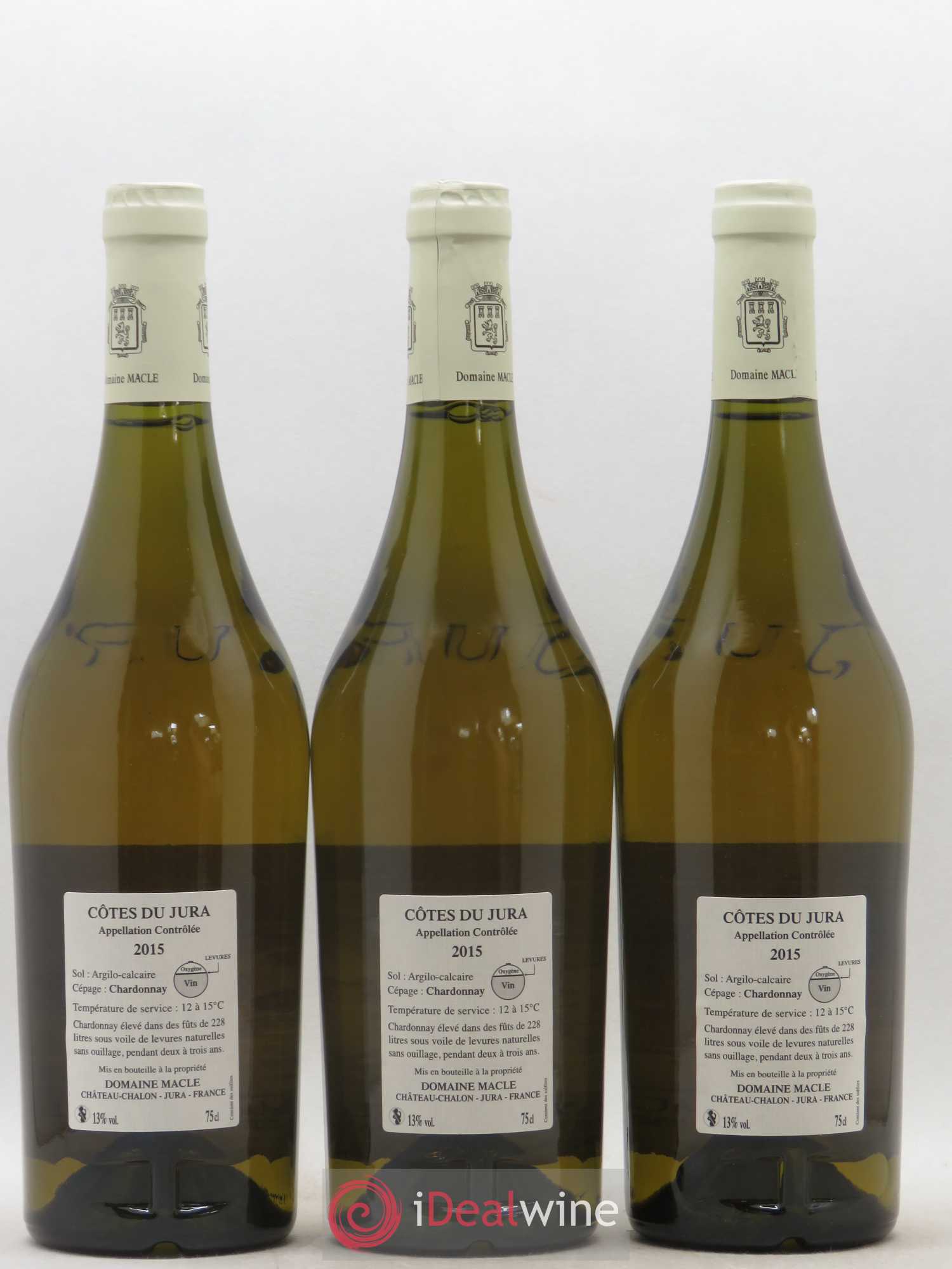 Côtes du Jura Chardonnay sous voile Jean Macle 2015 - Lot de 3 bouteilles - 1