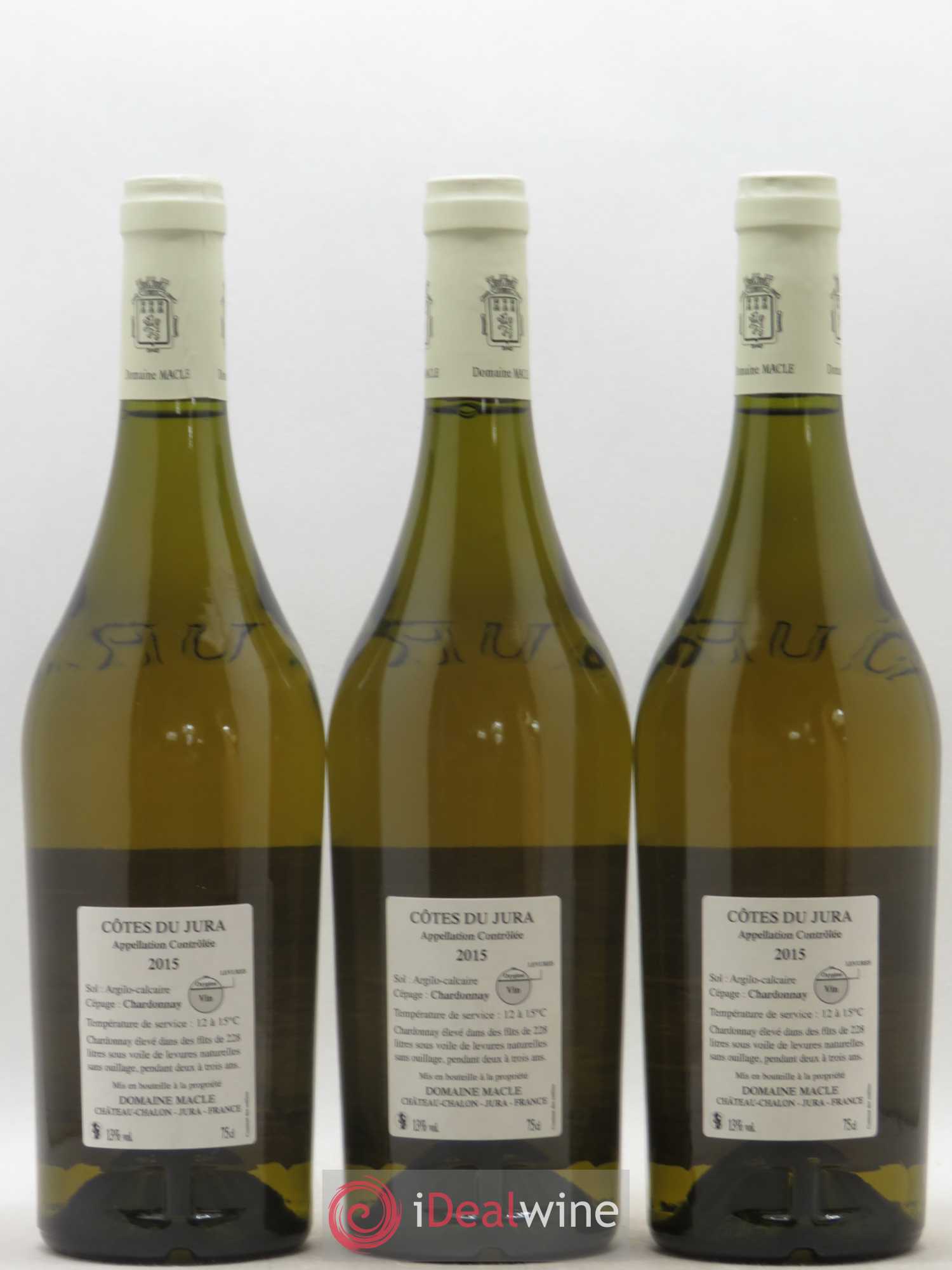Côtes du Jura Chardonnay sous voile Jean Macle 2015 - Lot de 3 bouteilles - 1