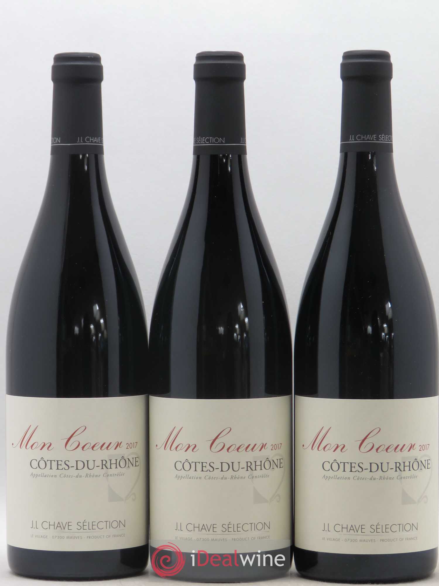 Côtes-du-Rhône Mon coeur J-L. Chave Sélection 2017 - Lot de 3 bouteilles - 0