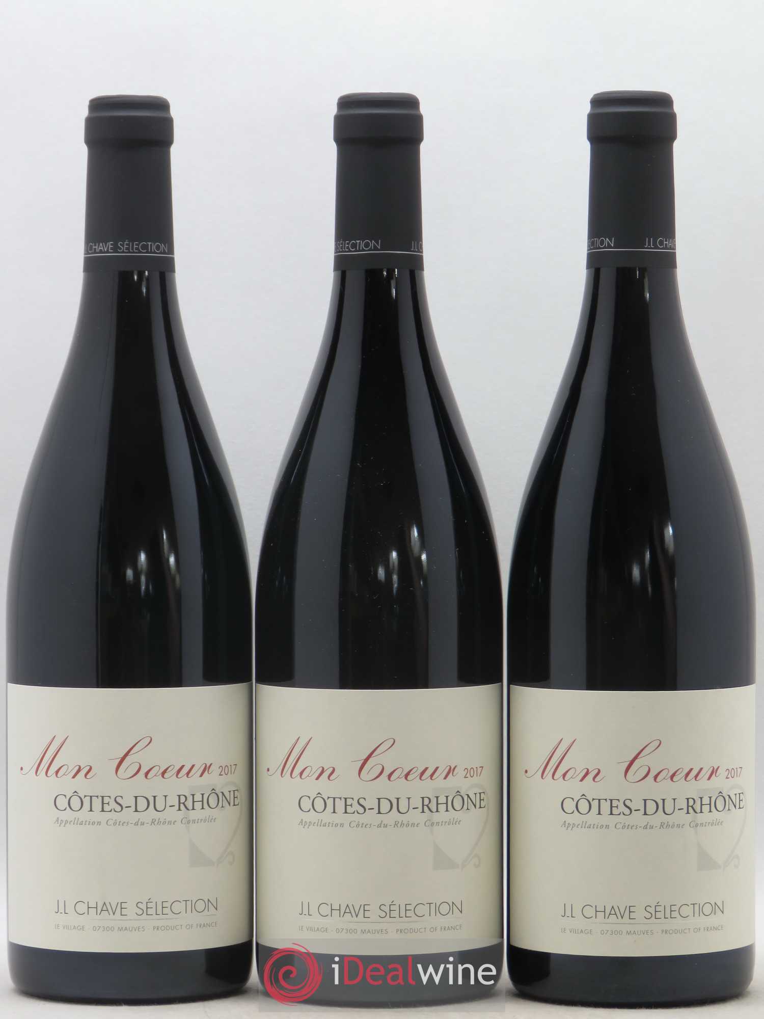 Côtes-du-Rhône Mon coeur J-L. Chave Sélection 2017 - Lot de 3 bouteilles - 0