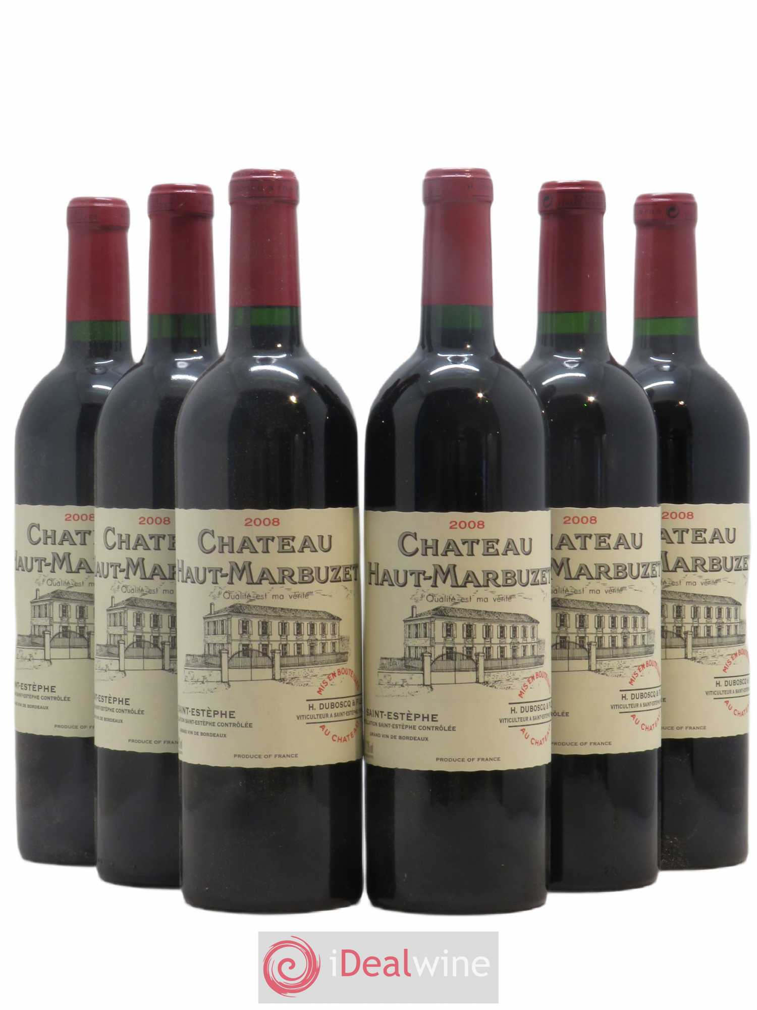 Château Haut Marbuzet 2008 - Lot de 6 bouteilles - 0
