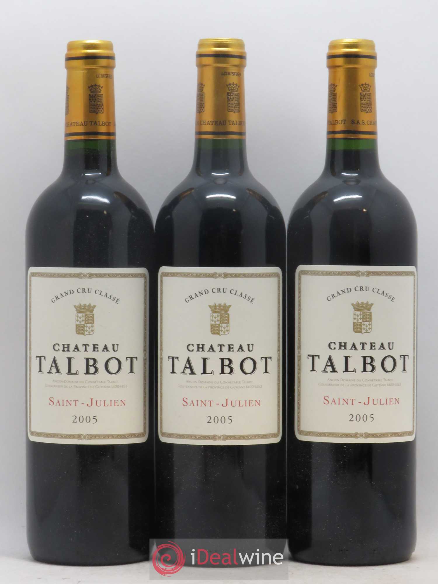 Château Talbot 4ème Grand Cru Classé 2005 - Lot de 6 bouteilles - 1