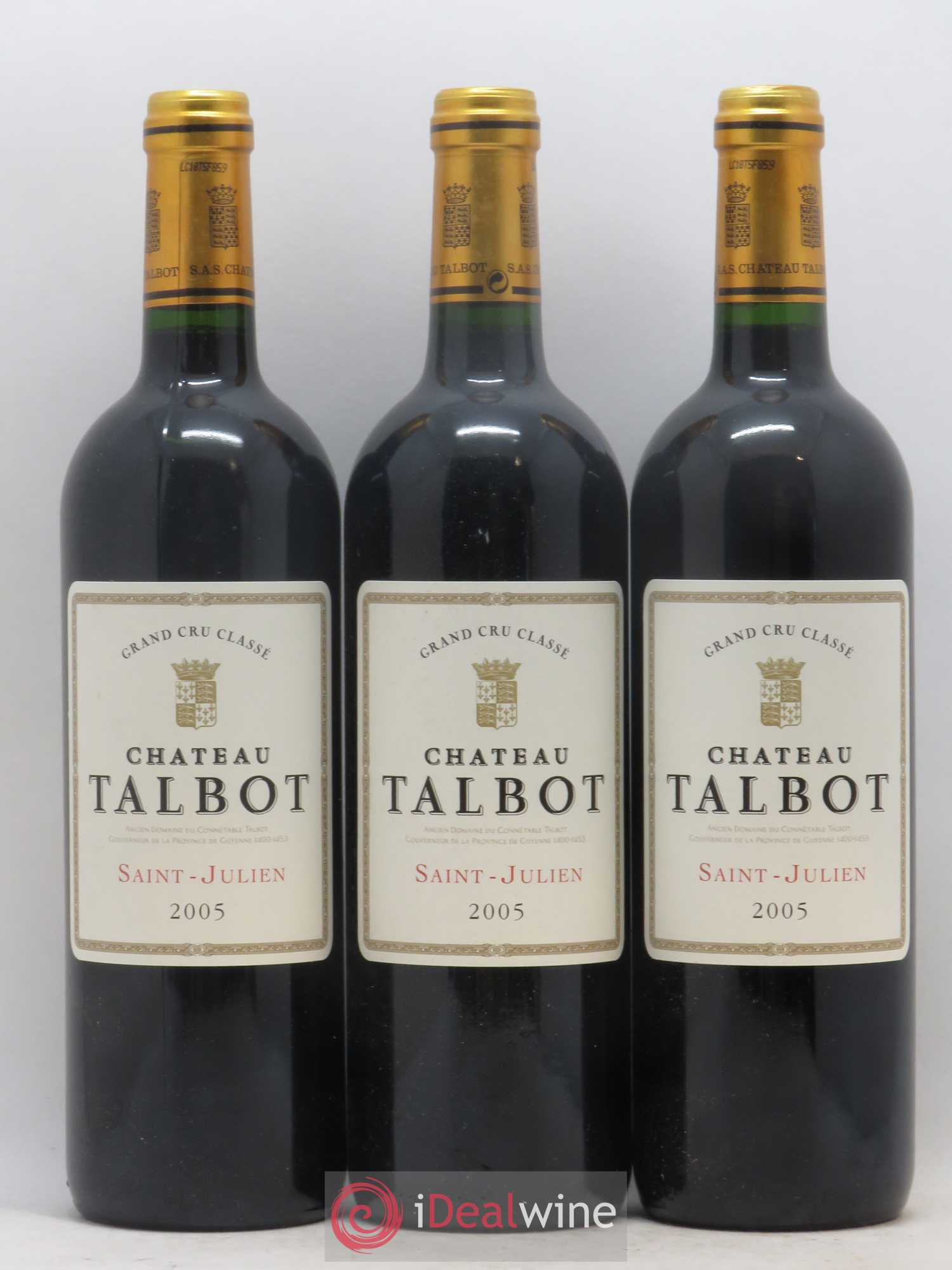 Château Talbot 4ème Grand Cru Classé 2005 - Lot de 6 bouteilles - 2