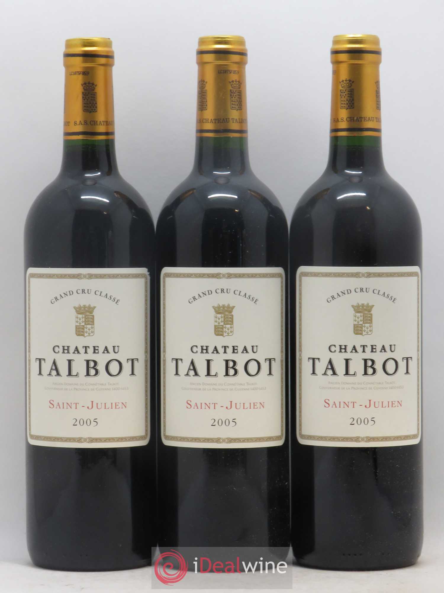 Château Talbot 4ème Grand Cru Classé 2005 - Lot de 6 bouteilles - 1