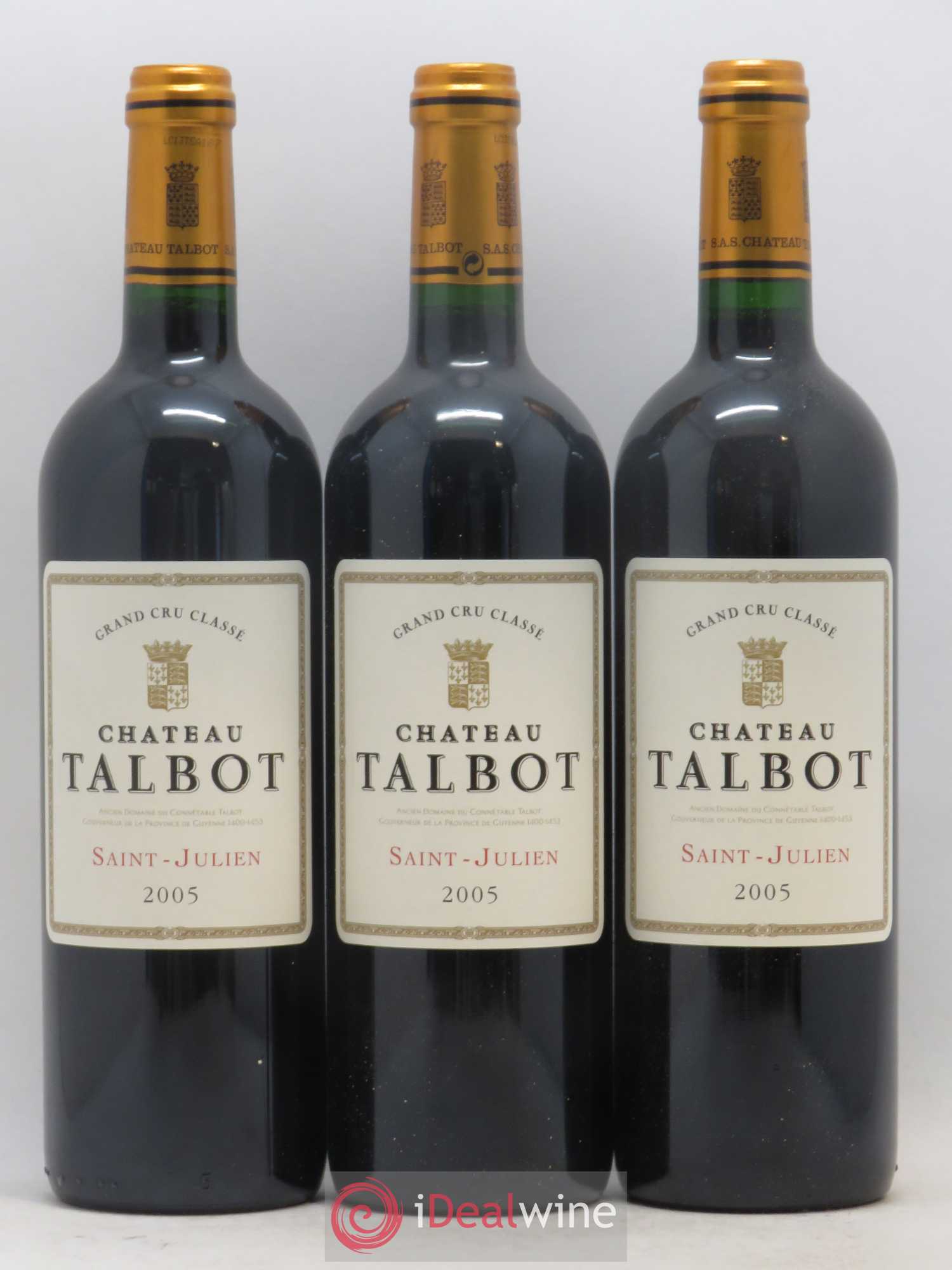 Château Talbot 4ème Grand Cru Classé 2005 - Lot de 12 bouteilles - 1
