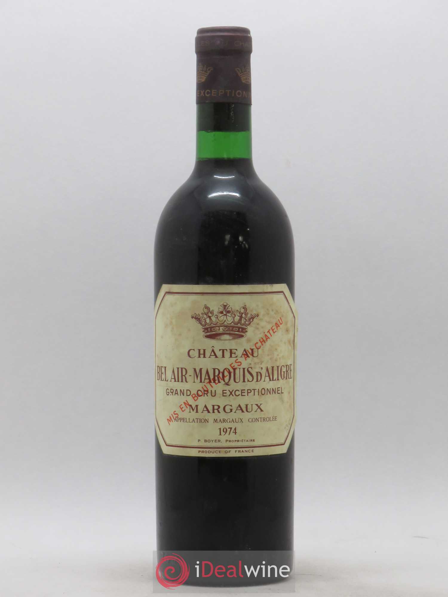 Château Bel Air Marquis d'Aligre 1974 - Lot de 1 bouteille - 0