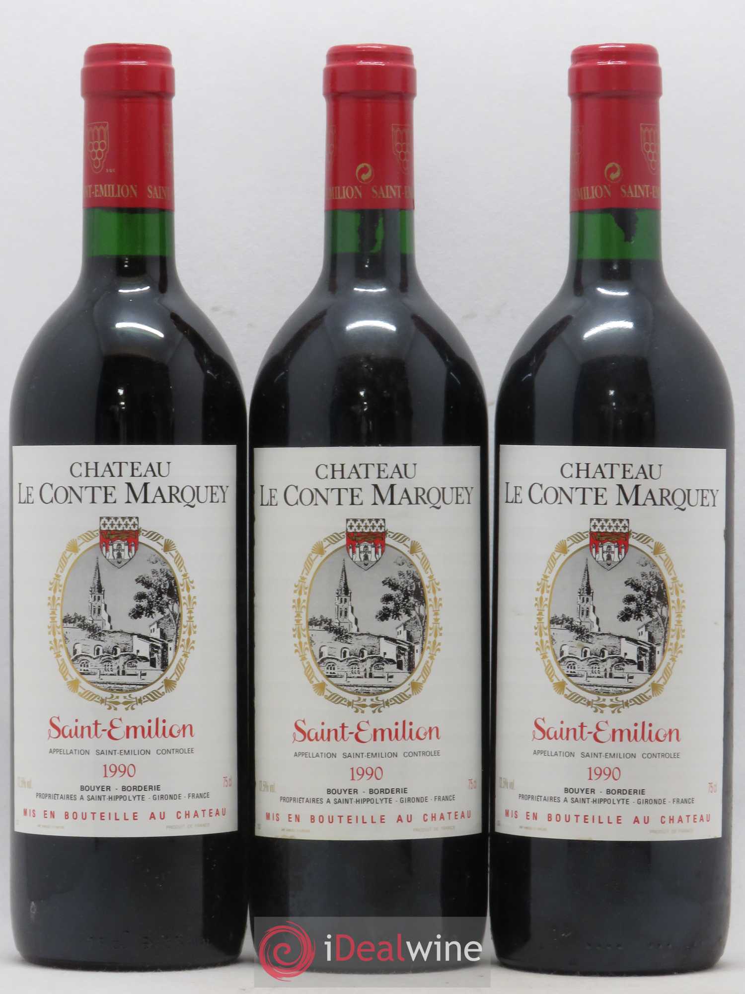 Saint-Émilion Château Le Conte Marquey 1990 - Posten von 6 Flaschen - 2