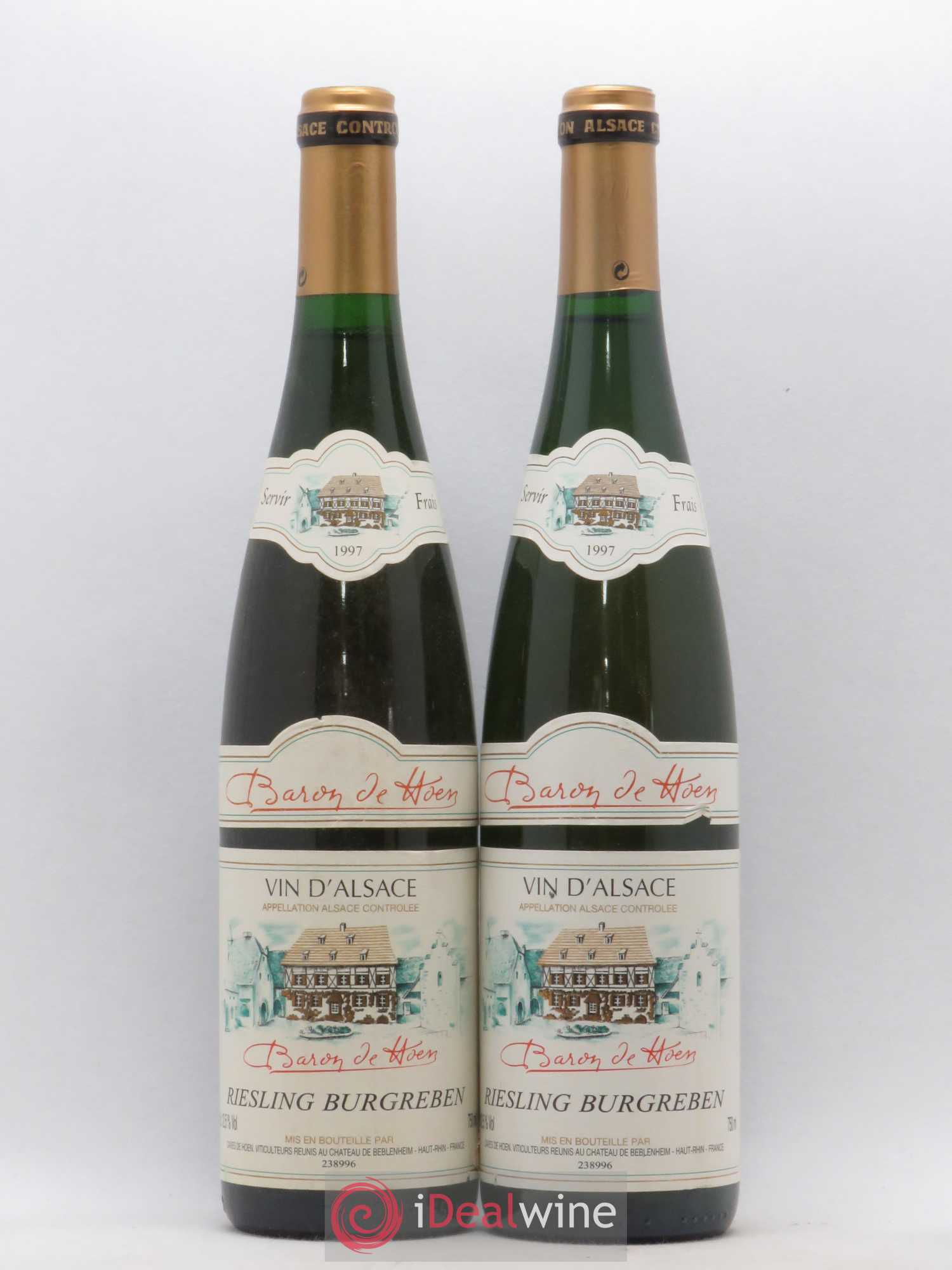 Riesling Burgreben Baron de Hoen 1997 - Lotto di 2 bottiglie - 0