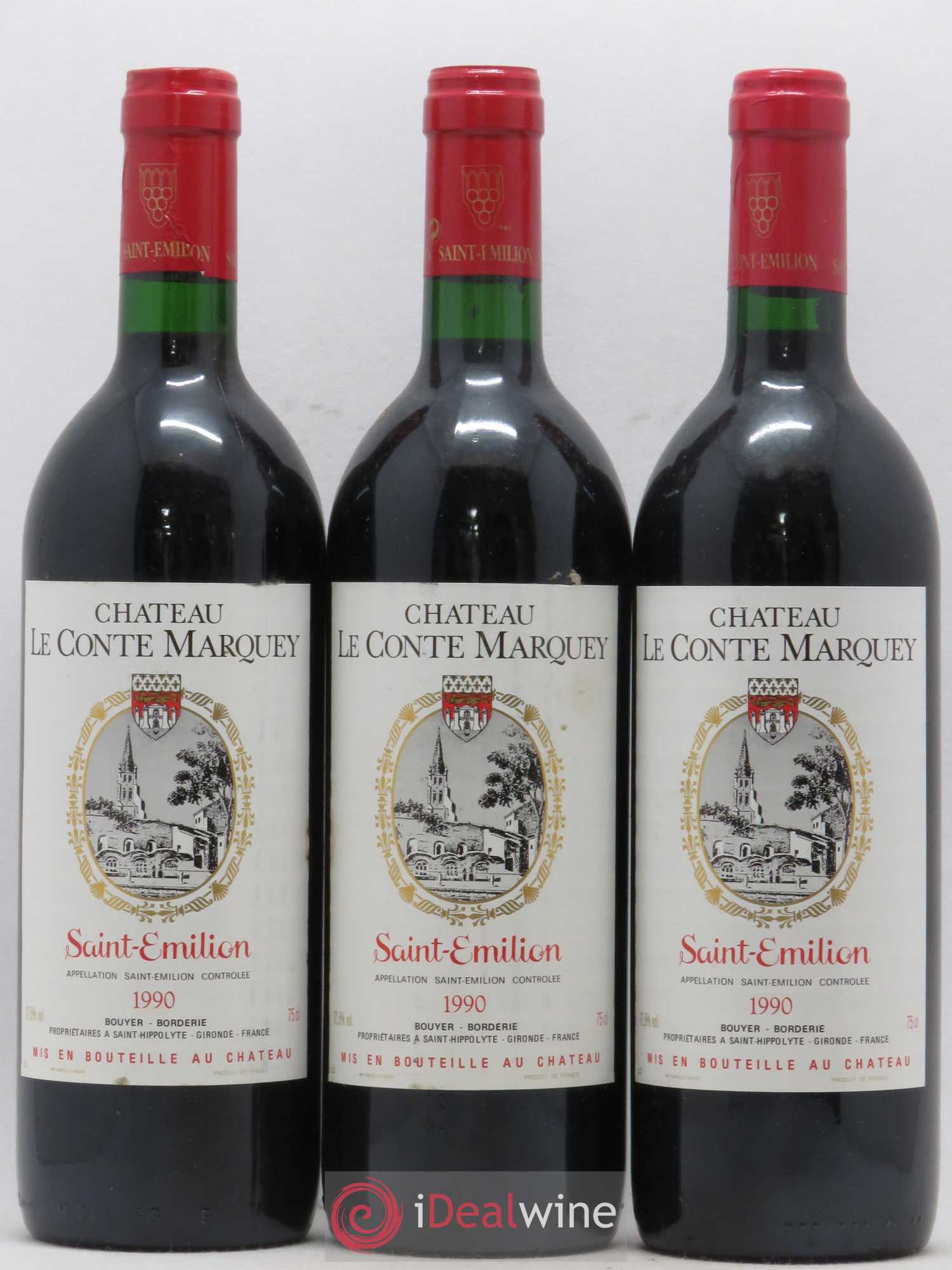 Saint-Émilion Château Le Conte Marquey 1990 - Posten von 6 Flaschen - 2