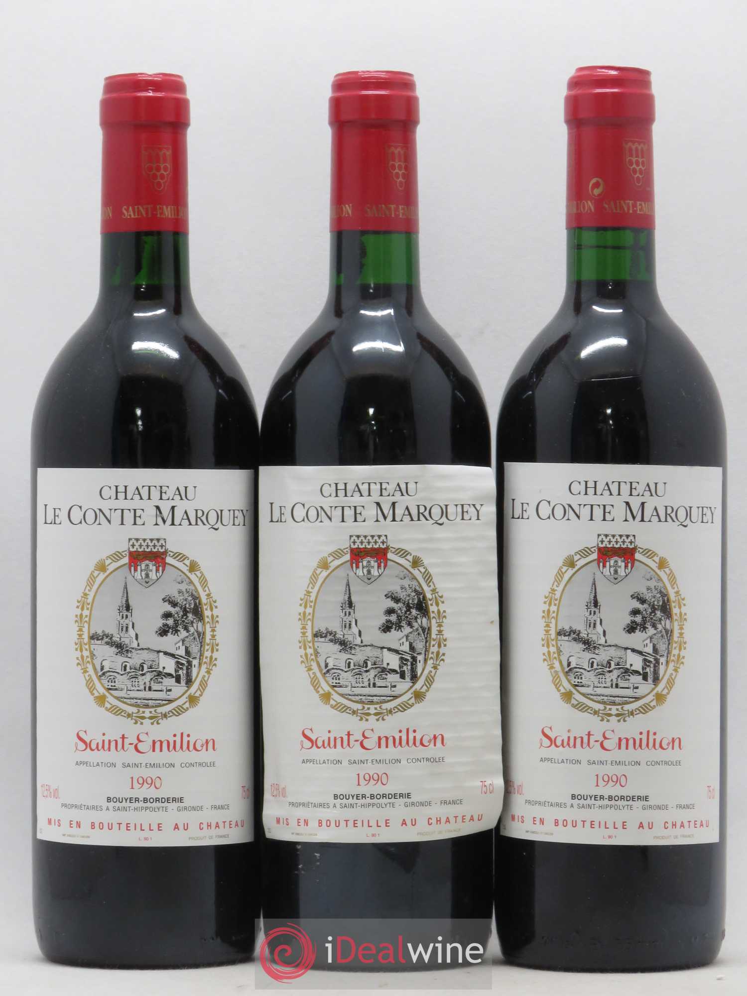 Saint-Émilion Château Le Conte Marquey 1990 - Posten von 6 Flaschen - 2