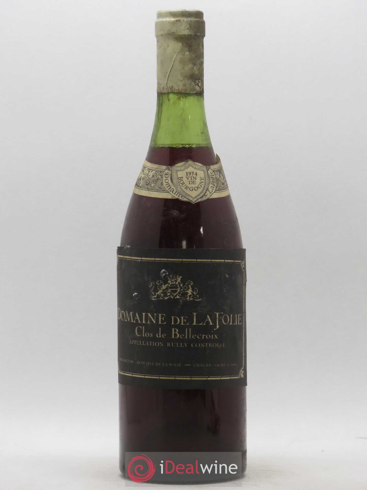 Rully Clos de Bellecroix Domaine de la Folie 1974 - Lot de 1 bouteille - 0