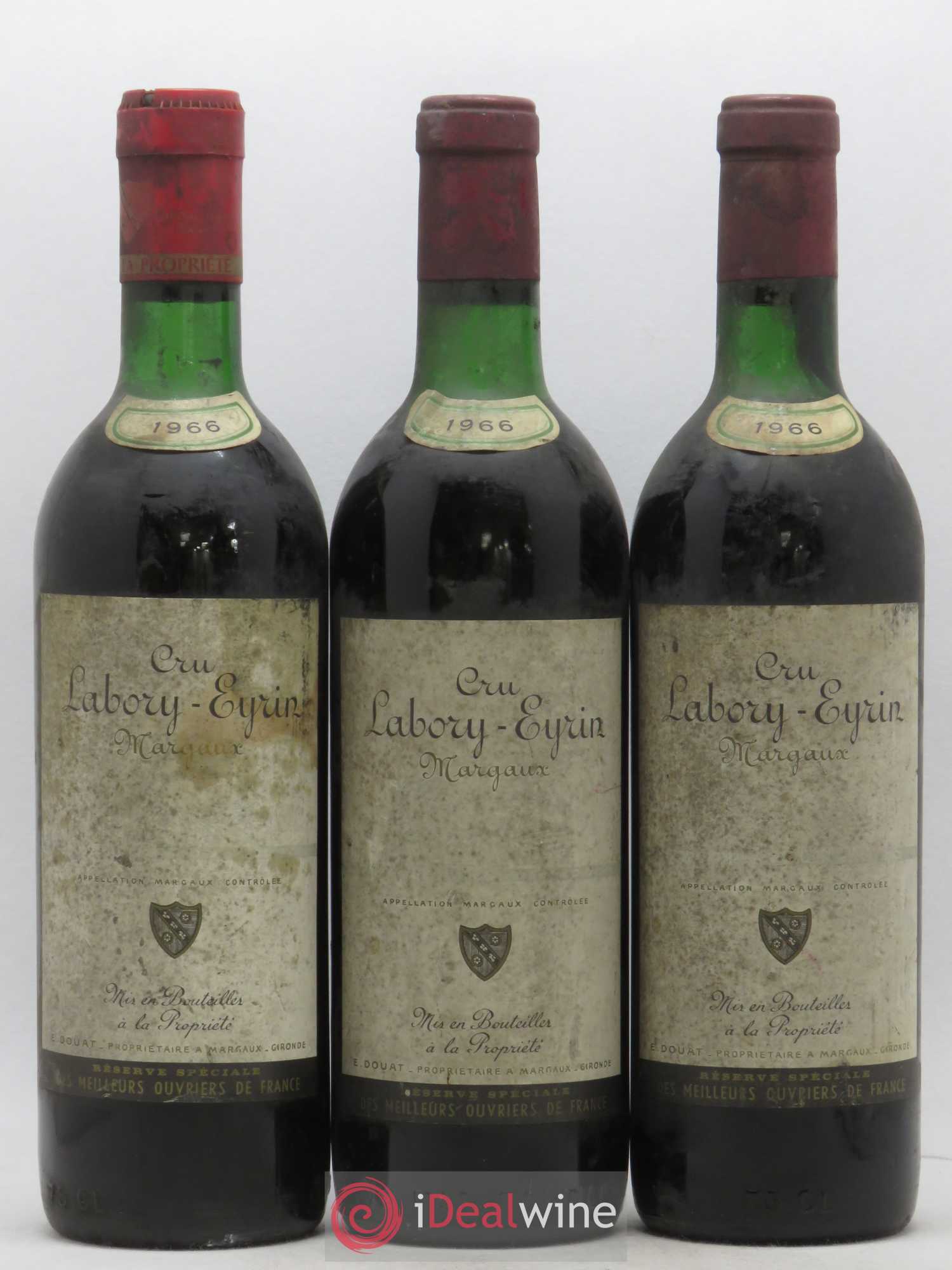 Bordeaux Margaux Cru Labory-Eyrin 1966 - Posten von 3 Flaschen - 0