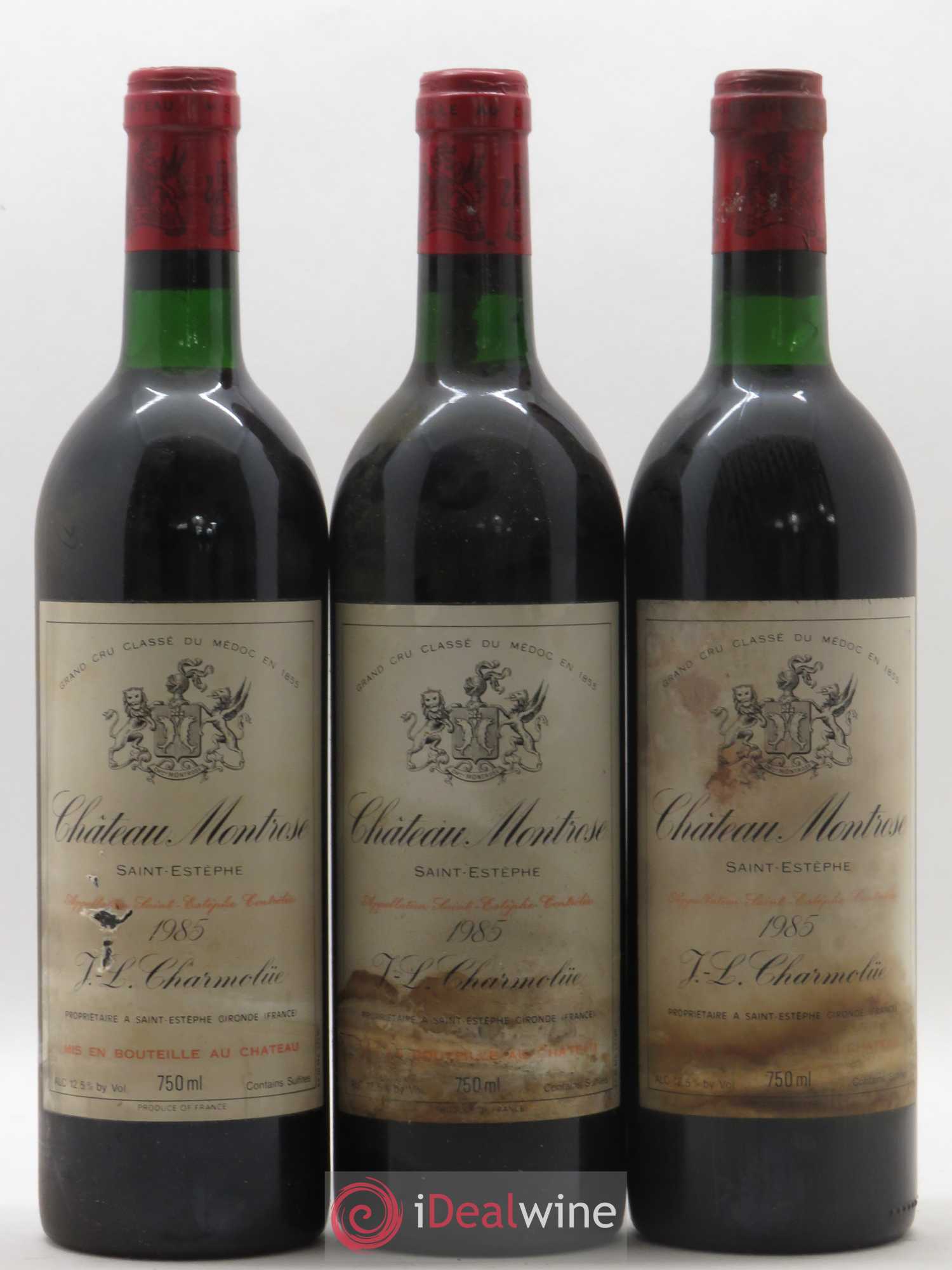 Château Montrose 2ème Grand Cru Classé 1985 - Lot de 3 bouteilles - 0