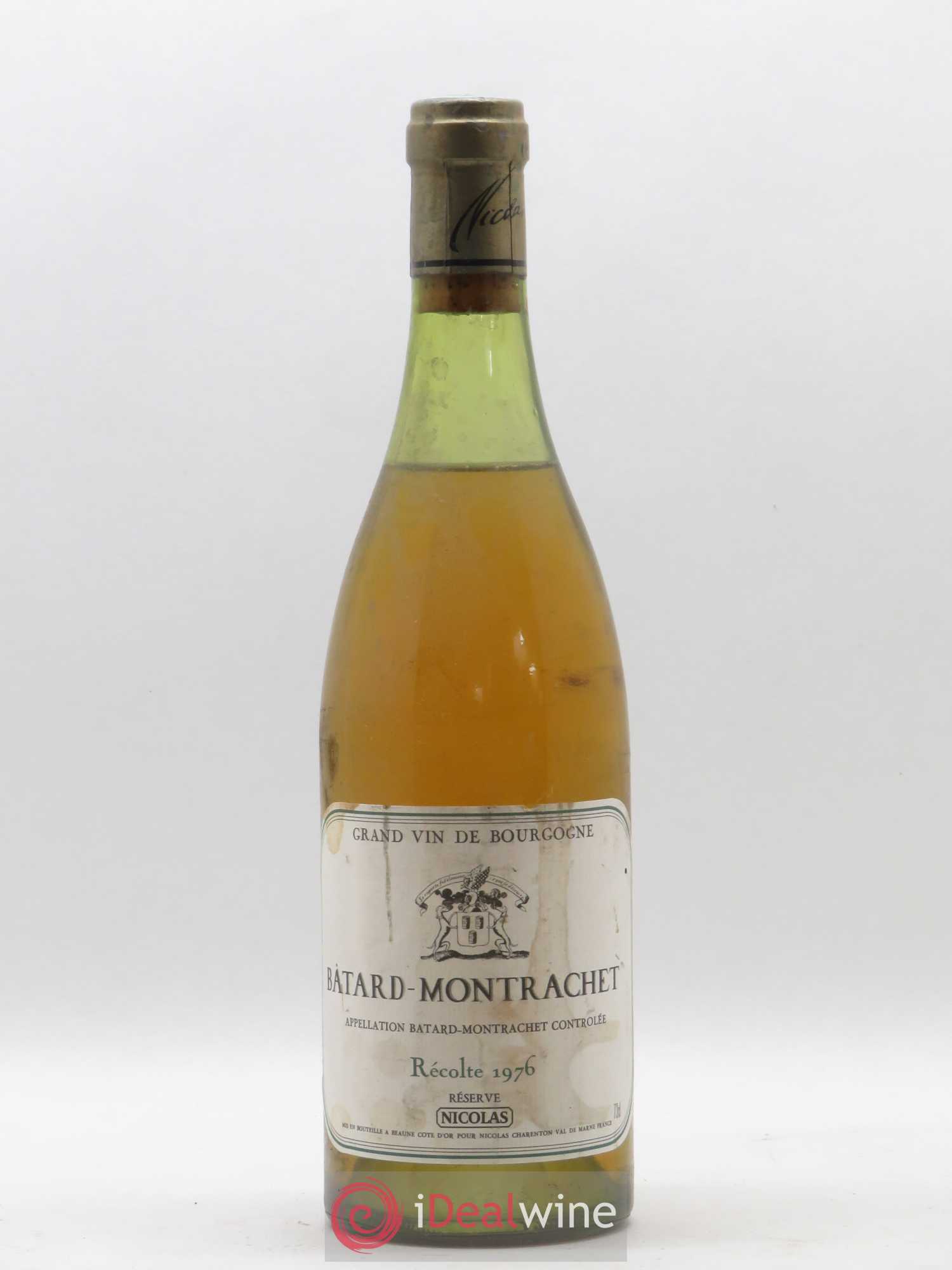 Bâtard-Montrachet Grand Cru Reserve Nicolas 1976 - Lot de 1 bouteille - 0