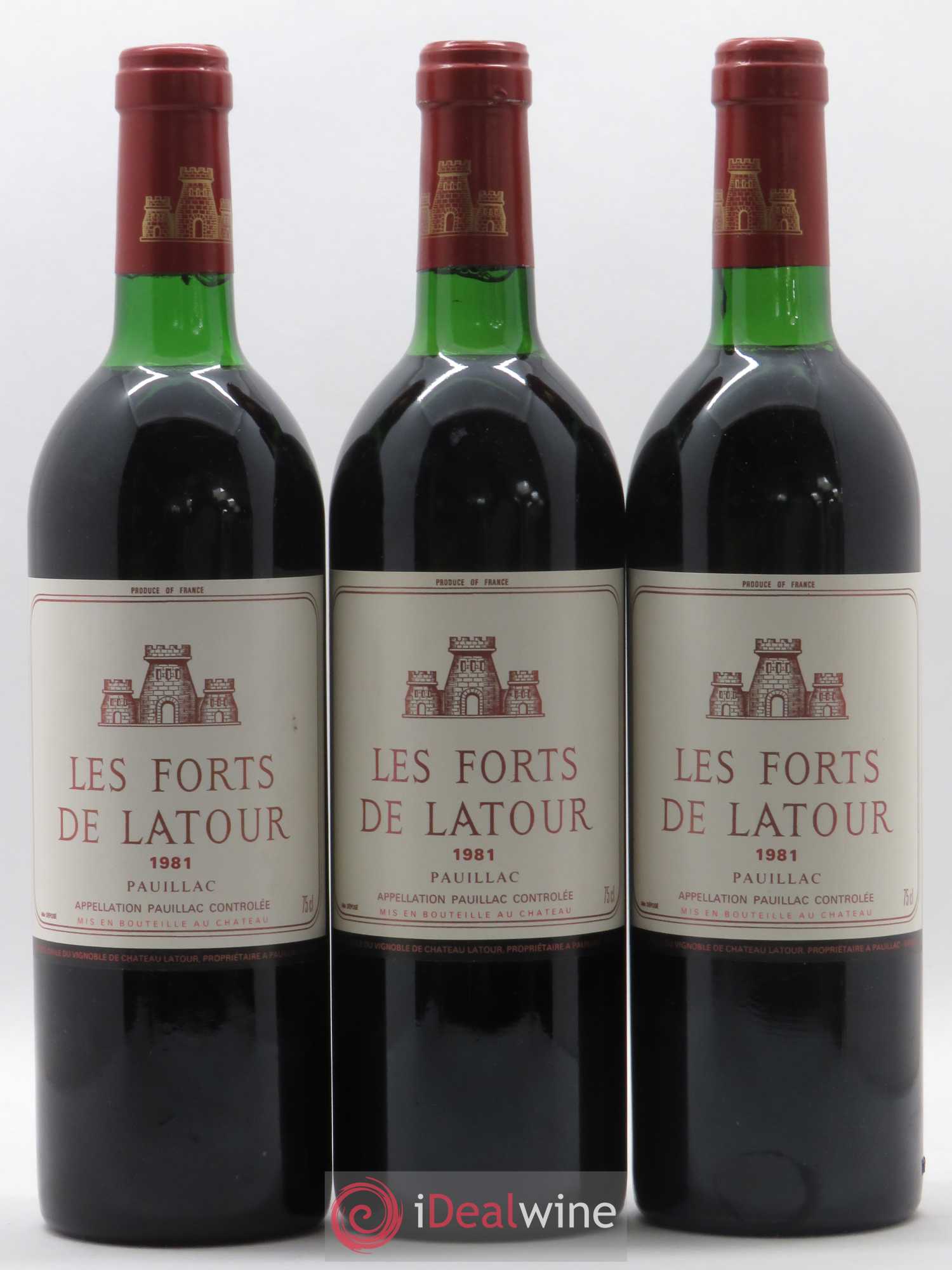 Les Forts de Latour Second Vin 1981 - Lot de 3 bouteilles - 0