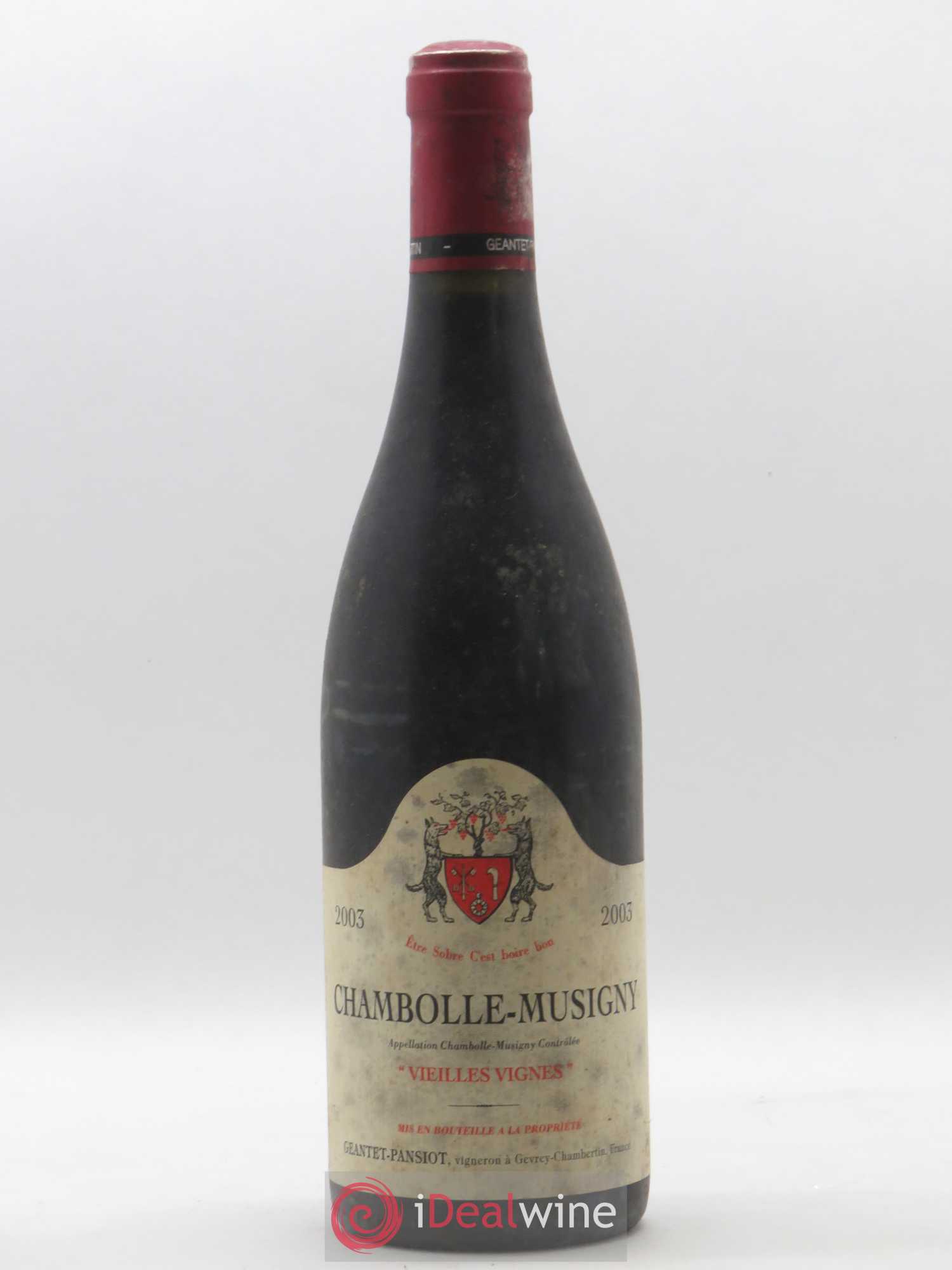 Chambolle-Musigny Vieilles vignes Geantet-Pansiot 2003 - Lot de 1 bouteille - 0