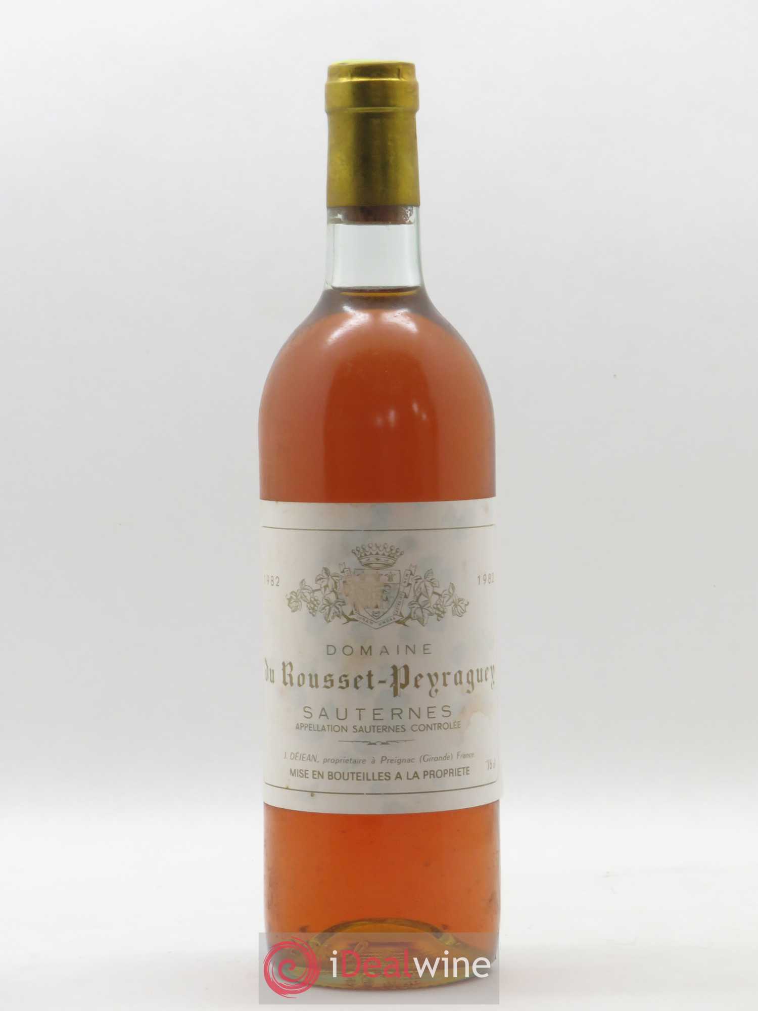 Sauternes Domaine de Rousset-Peyraguey 1982 - Posten von 1 Flasche - 0