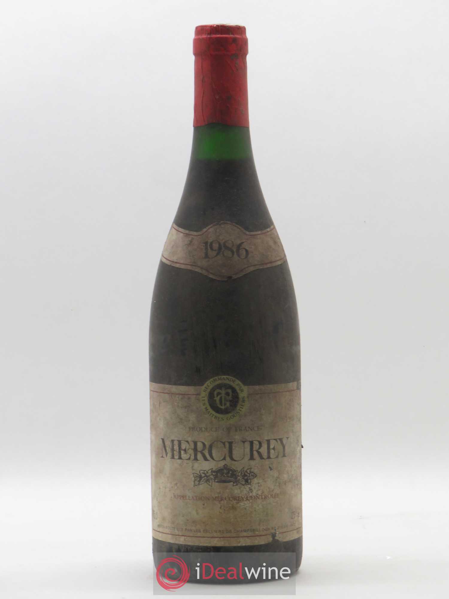 Mercurey Les Celliers De Champs Bilioux 1986 - Posten von 1 Flasche - 0