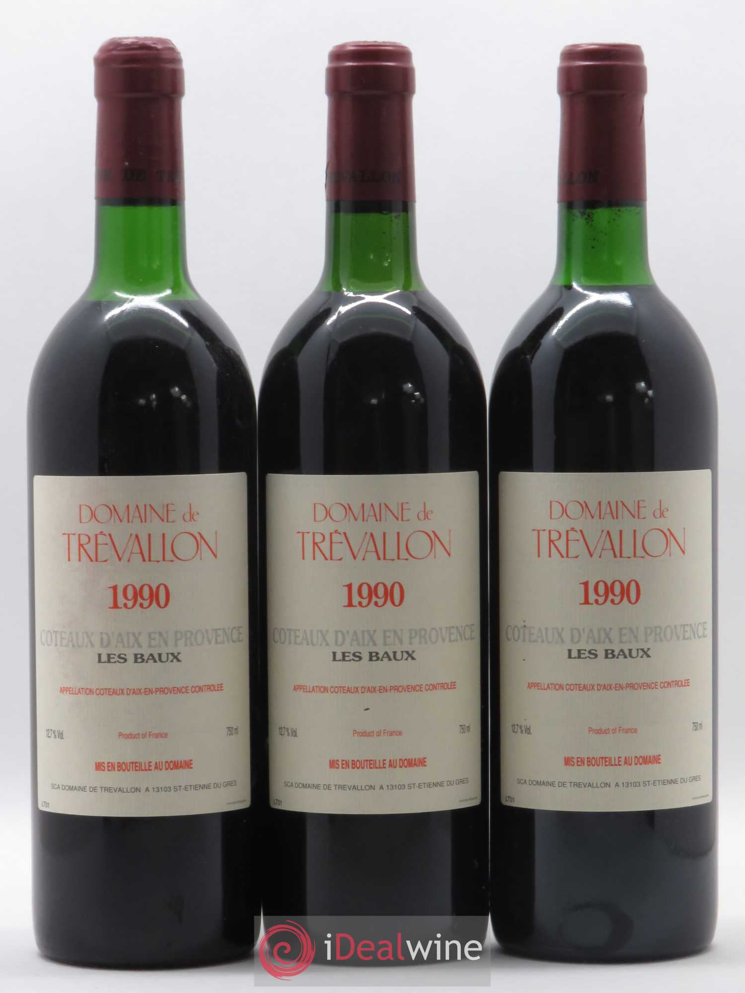 Coteaux d'Aix-en-Provence Trévallon (Domaine de) Eloi Dürrbach 1990 - Lot de 12 bouteilles - 2