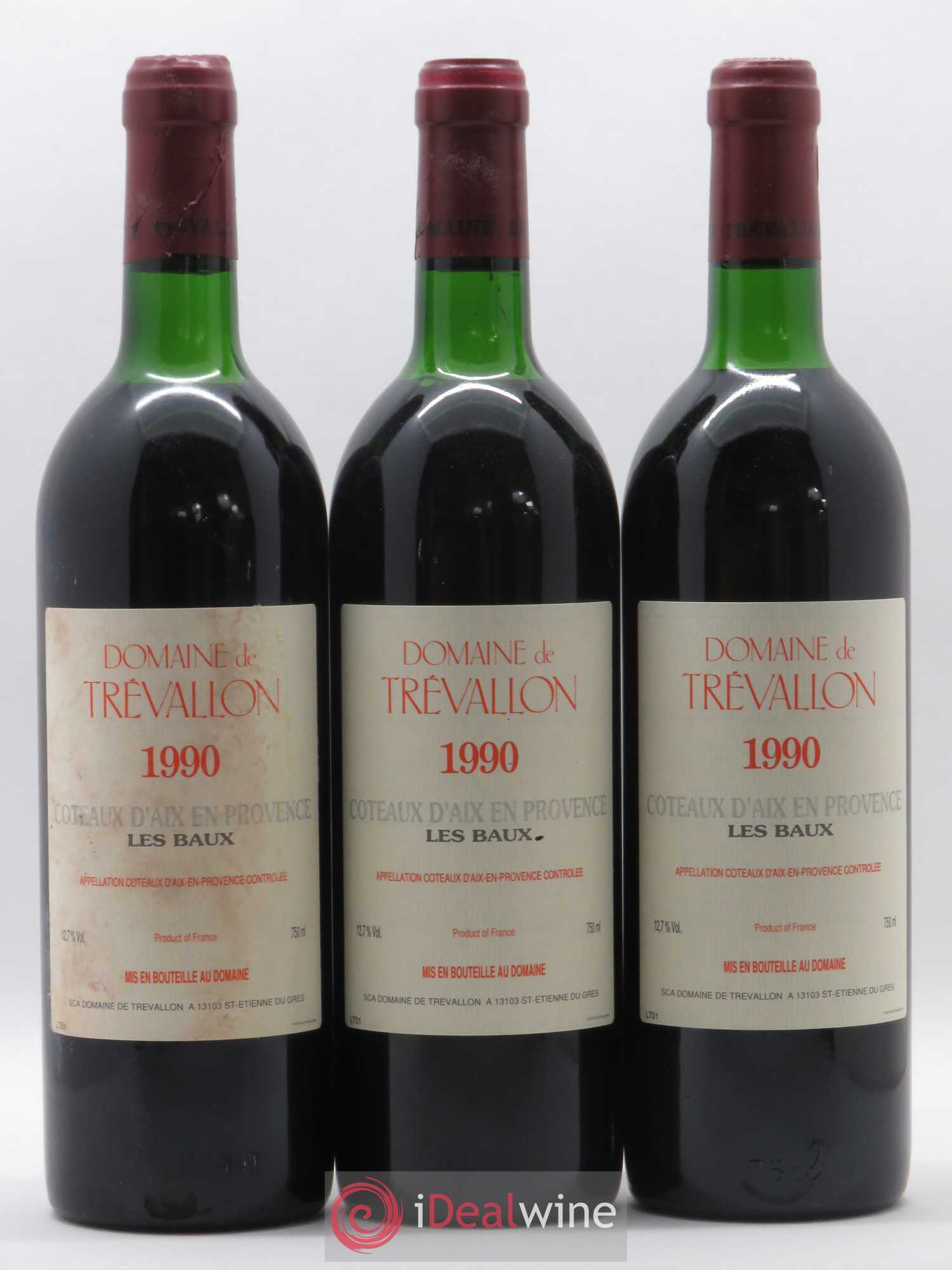 Coteaux d'Aix-en-Provence Trévallon (Domaine de) Eloi Dürrbach 1990 - Lot de 12 bouteilles - 3