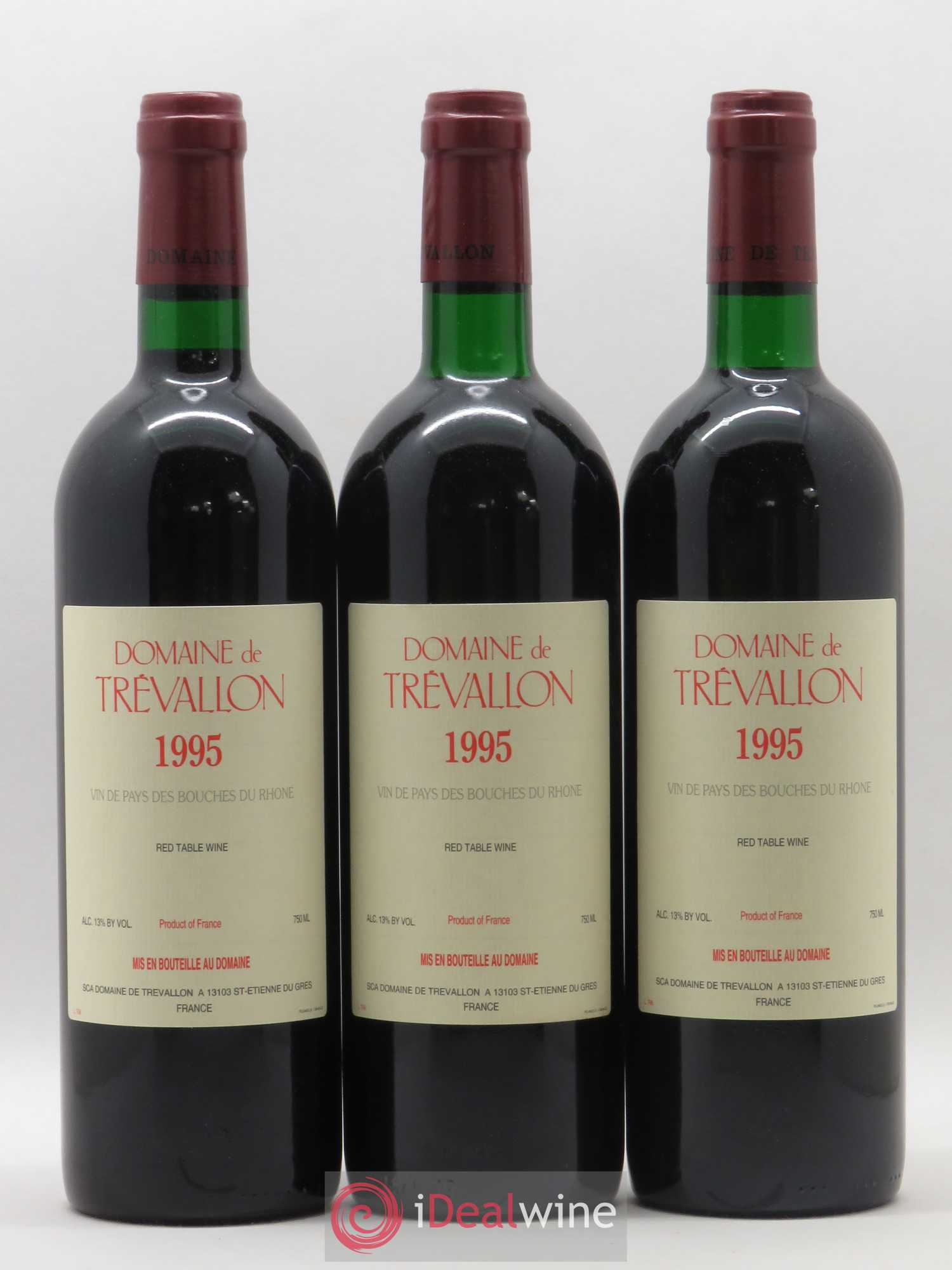 VDP Bouches du Rhône Trévallon (Domaine de) Eloi Dürrbach 1995 - Lot de 6 bouteilles - 1