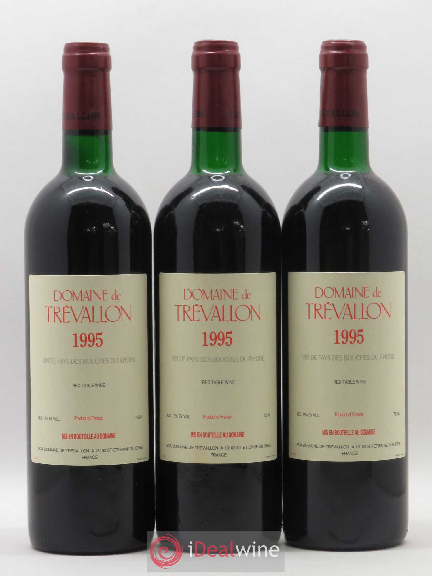 VDP Bouches du Rhône Trévallon (Domaine de) Eloi Dürrbach 1995 - Lot de 6 bouteilles - 2