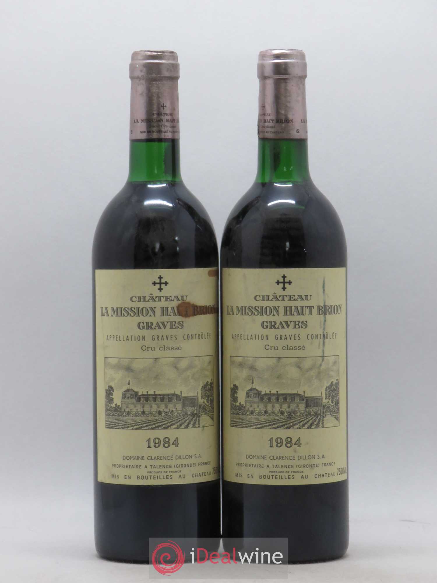 Château la Mission Haut-Brion Cru Classé de Graves 1984 - Lot de 2 bouteilles - 0