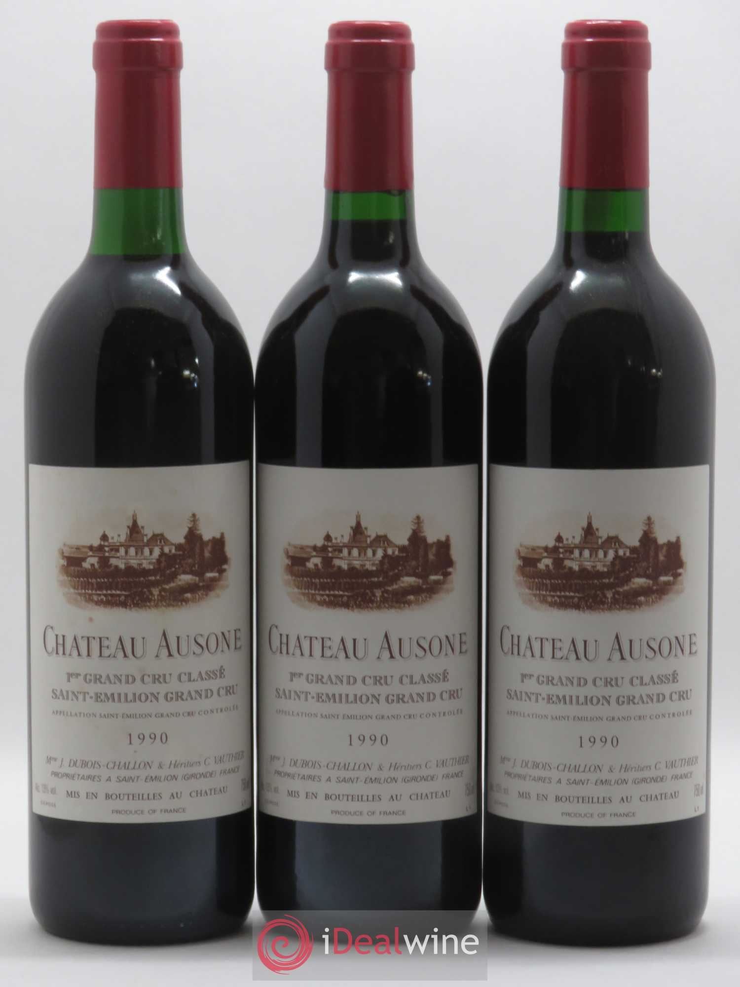 Château Ausone 1er Grand Cru Classé A 1990 - Lot de 12 bouteilles - 1