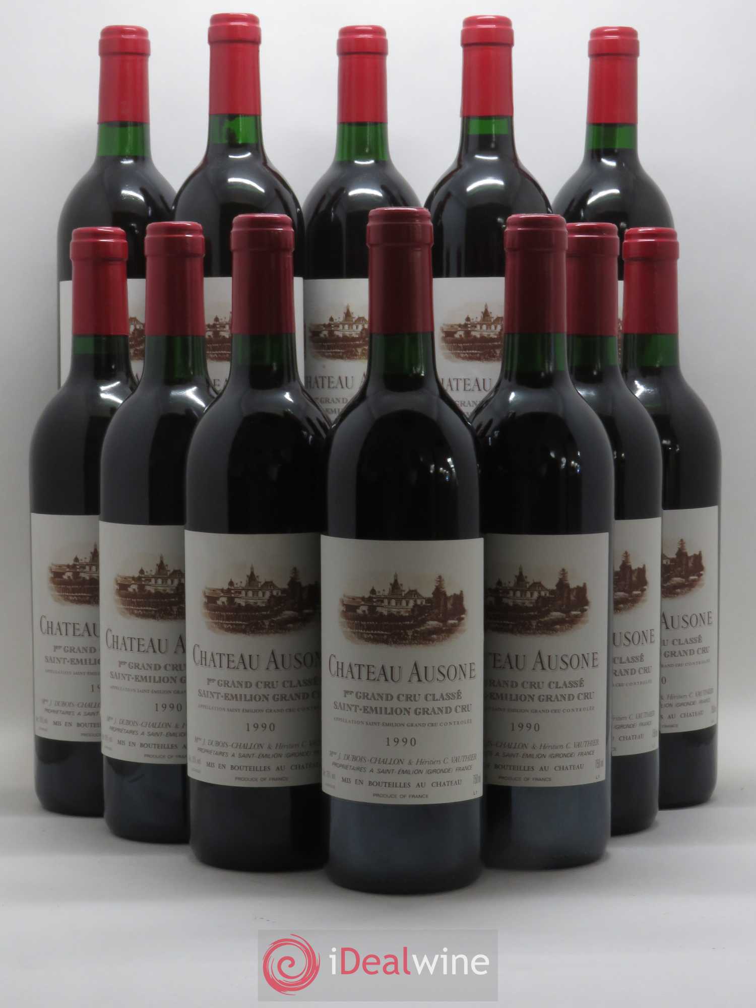 Château Ausone 1er Grand Cru Classé A 1990 - Lot de 12 bouteilles - 0