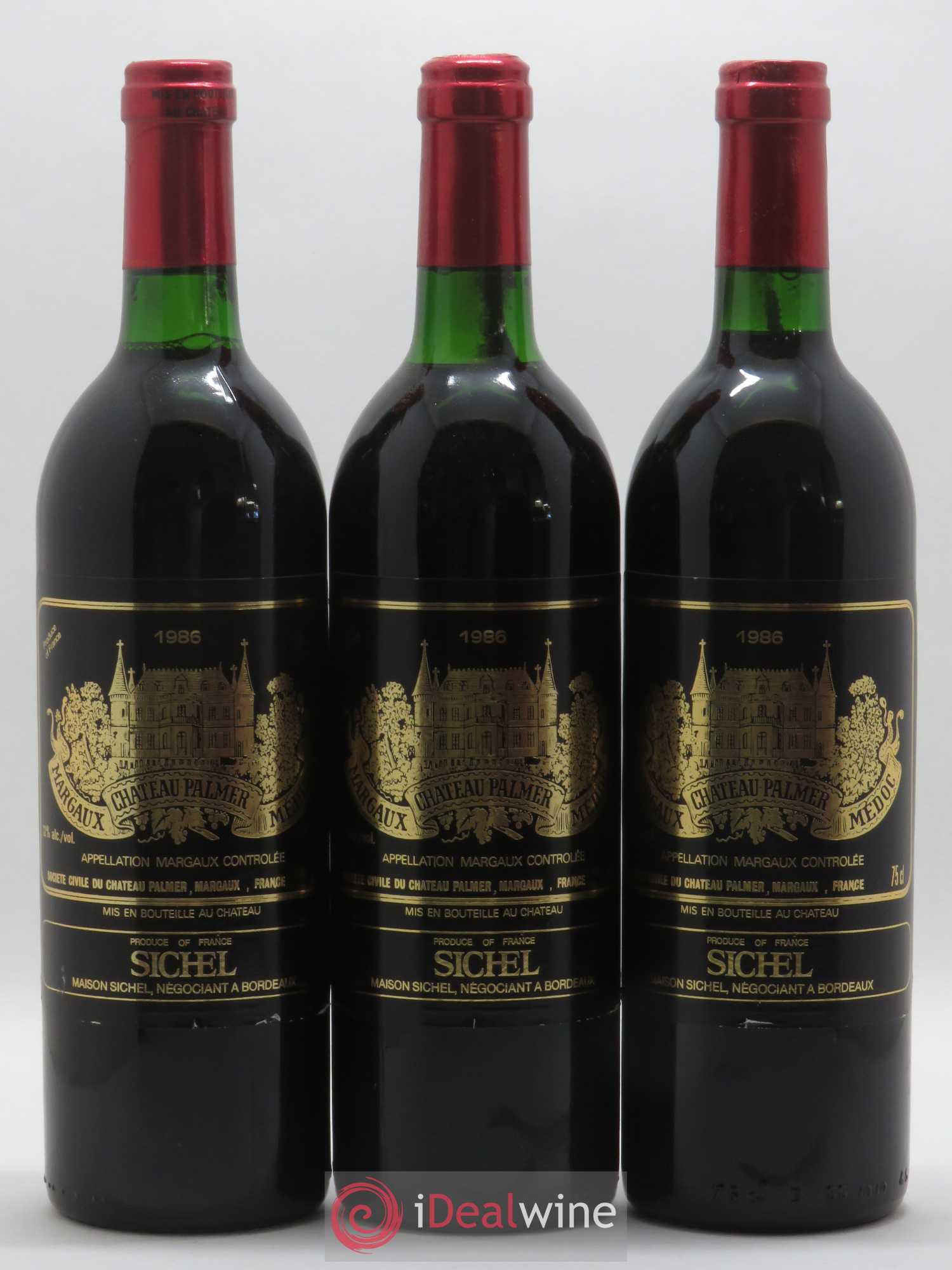 Château Palmer 3ème Grand Cru Classé 1986 - Lot de 12 bouteilles - 1