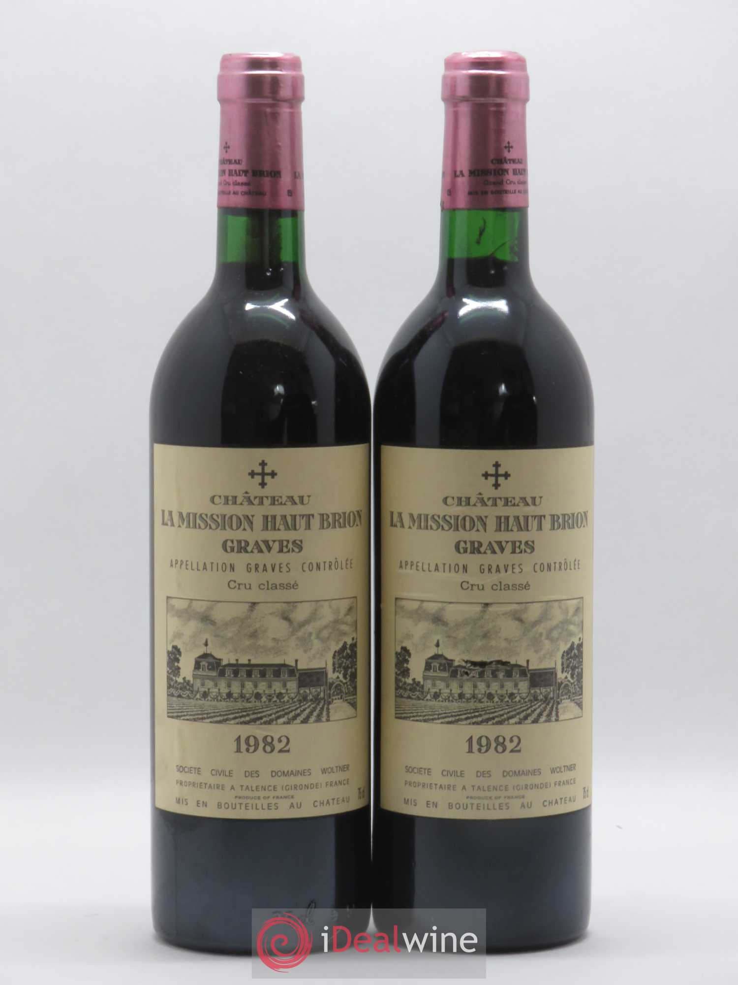 Château la Mission Haut-Brion Cru Classé de Graves 1982 - Lot de 2 bouteilles - 0