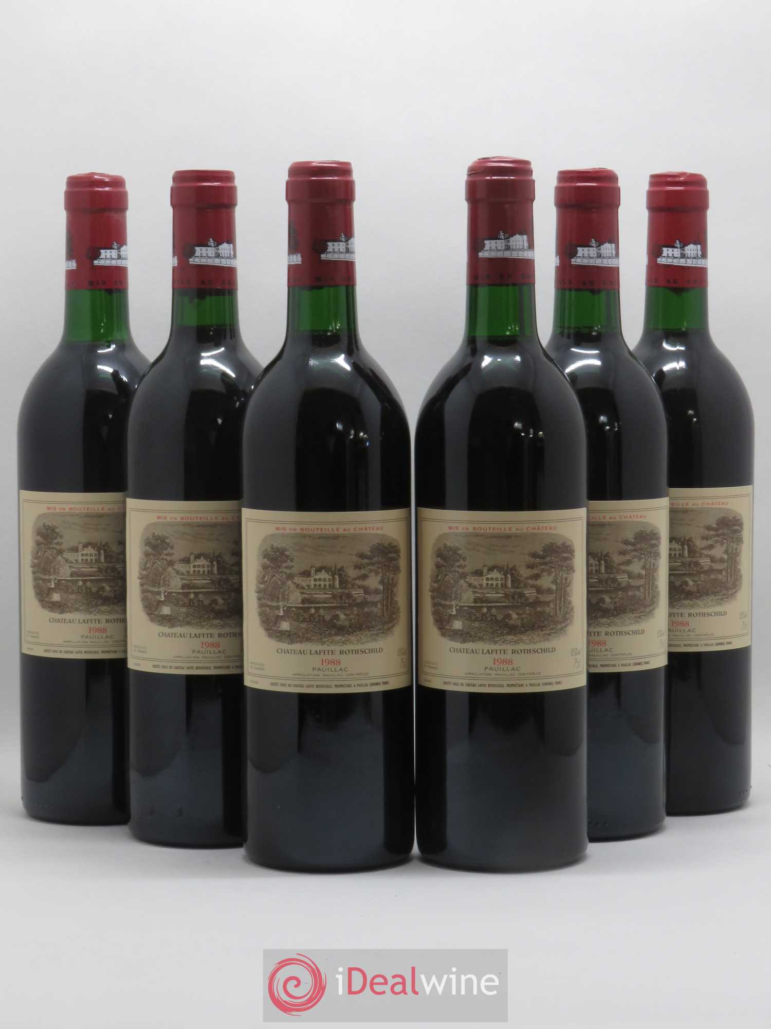 Château Lafite Rothschild 1er Grand Cru Classé 1988 - Lot de 6 bouteilles - 0