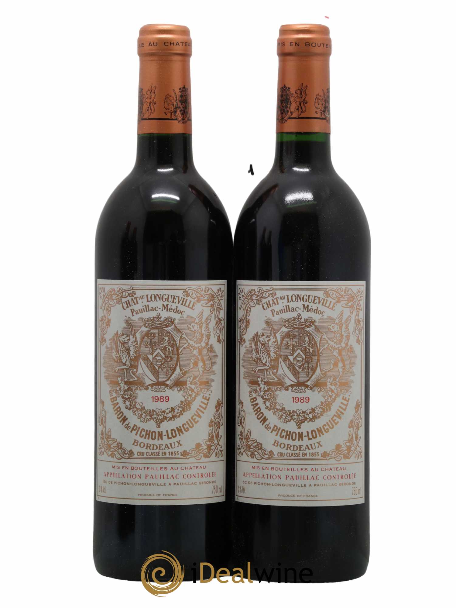 Pichon Longueville Baron 2ème Grand Cru Classé 1989 - Lot de 2 bouteilles - 0