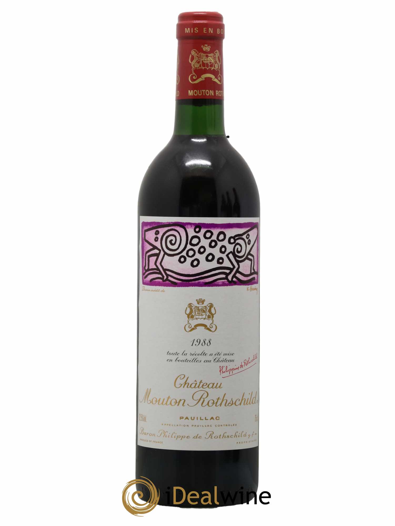 Château Mouton Rothschild 1er Grand Cru Classé 1988 - Lot de 1 bouteille - 0