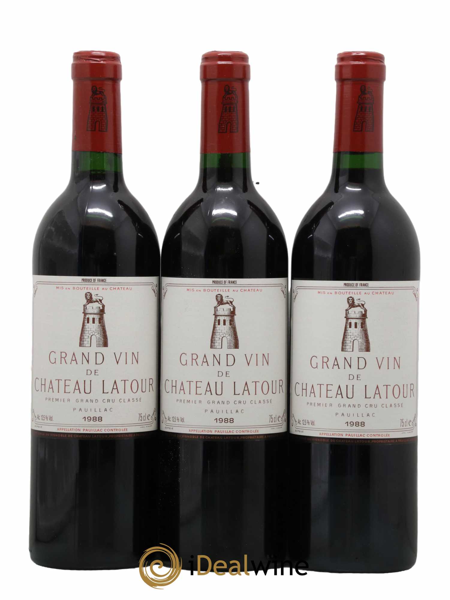 Château Latour 1er Grand Cru Classé 1988 - Lot de 3 bouteilles - 0