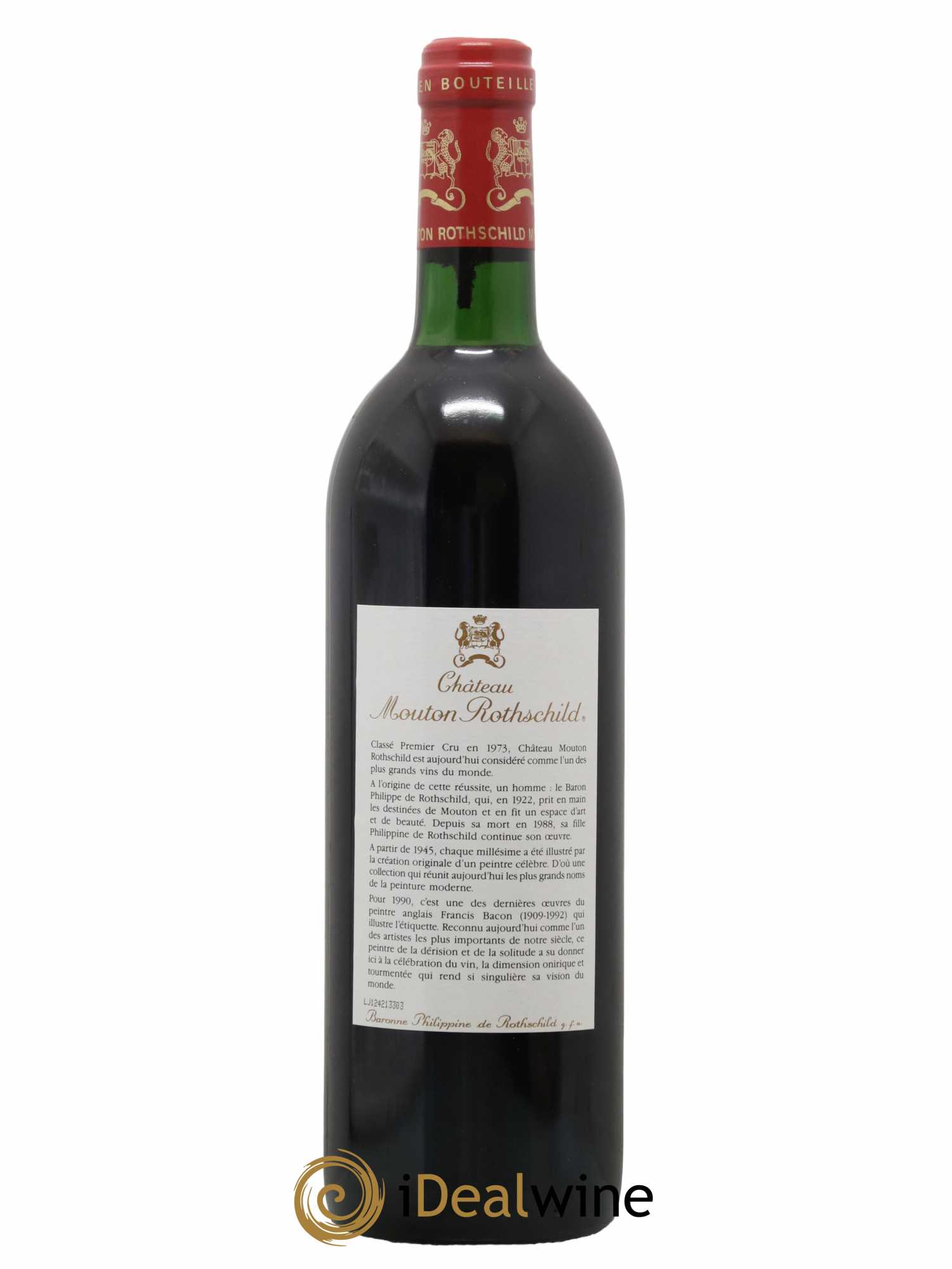 Château Mouton Rothschild 1er Grand Cru Classé 1990 - Lot de 1 bouteille - 1