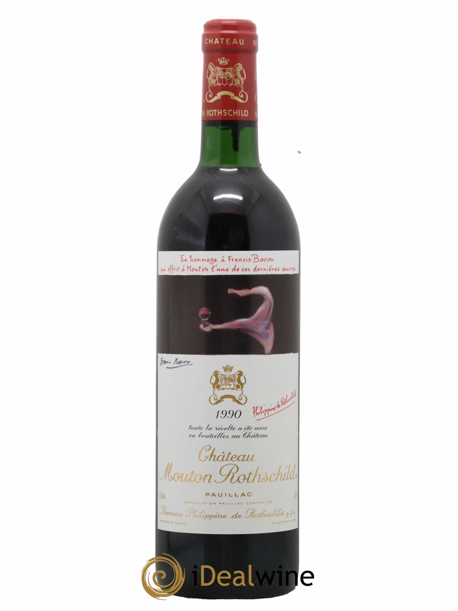 Château Mouton Rothschild 1er Grand Cru Classé 1990 - Lot de 1 bouteille - 0