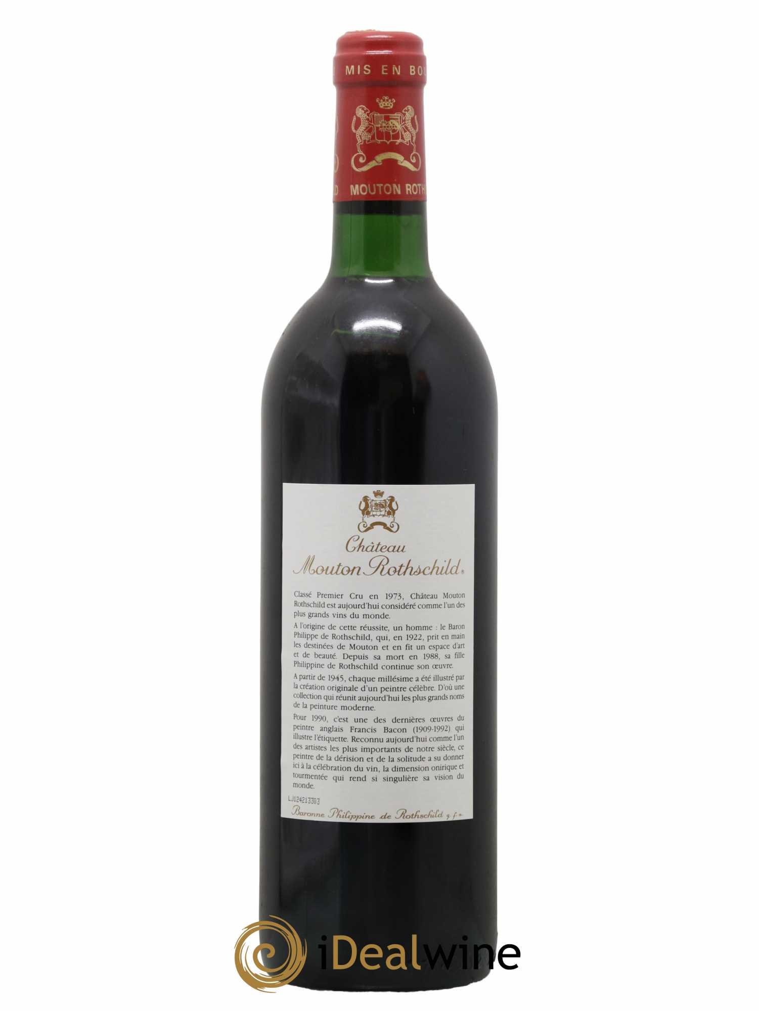 Château Mouton Rothschild 1er Grand Cru Classé 1990 - Lot de 1 bouteille - 1