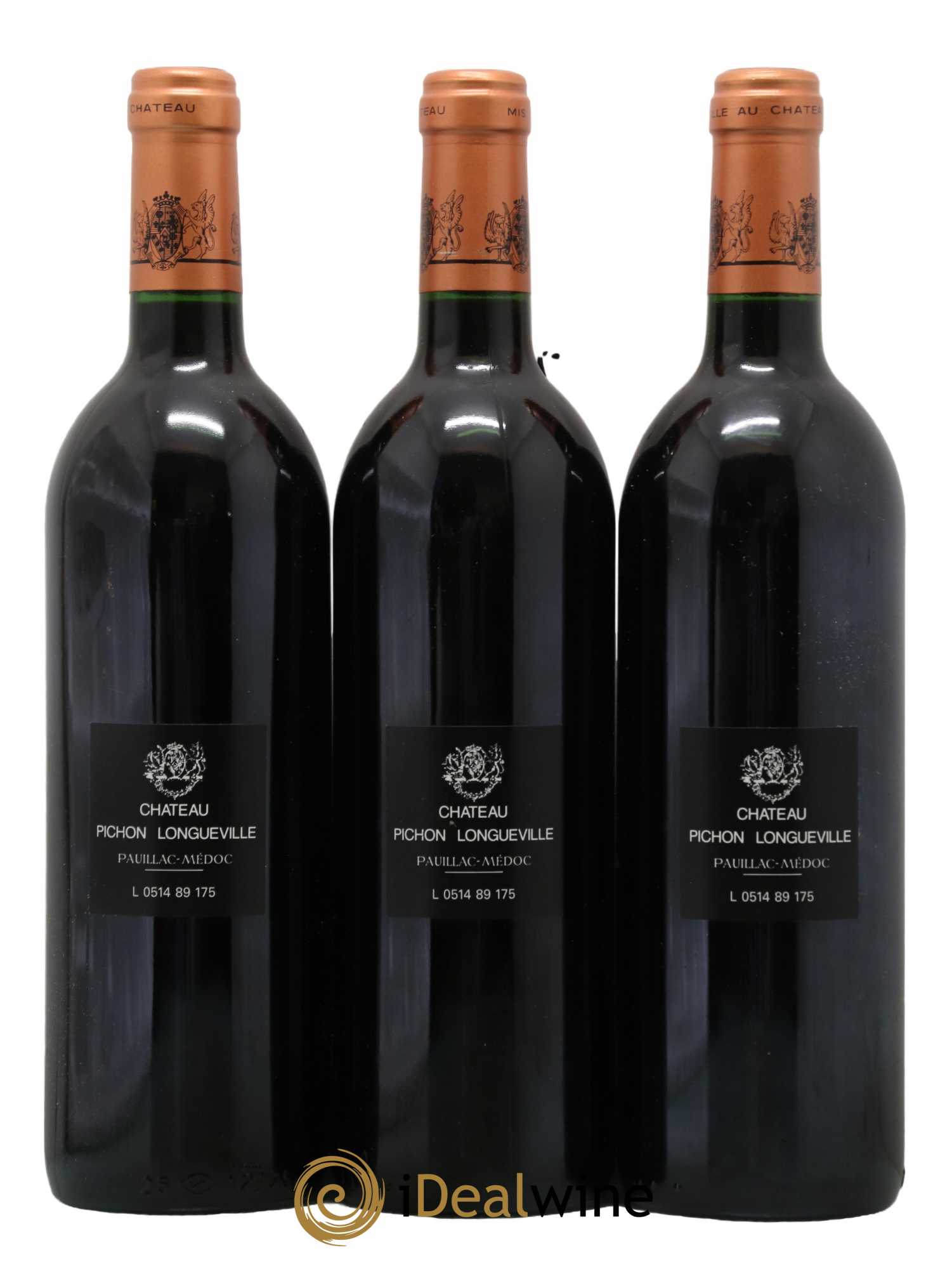 Pichon Longueville Baron 2ème Grand Cru Classé 1989 - Lot de 3 bouteilles - 1
