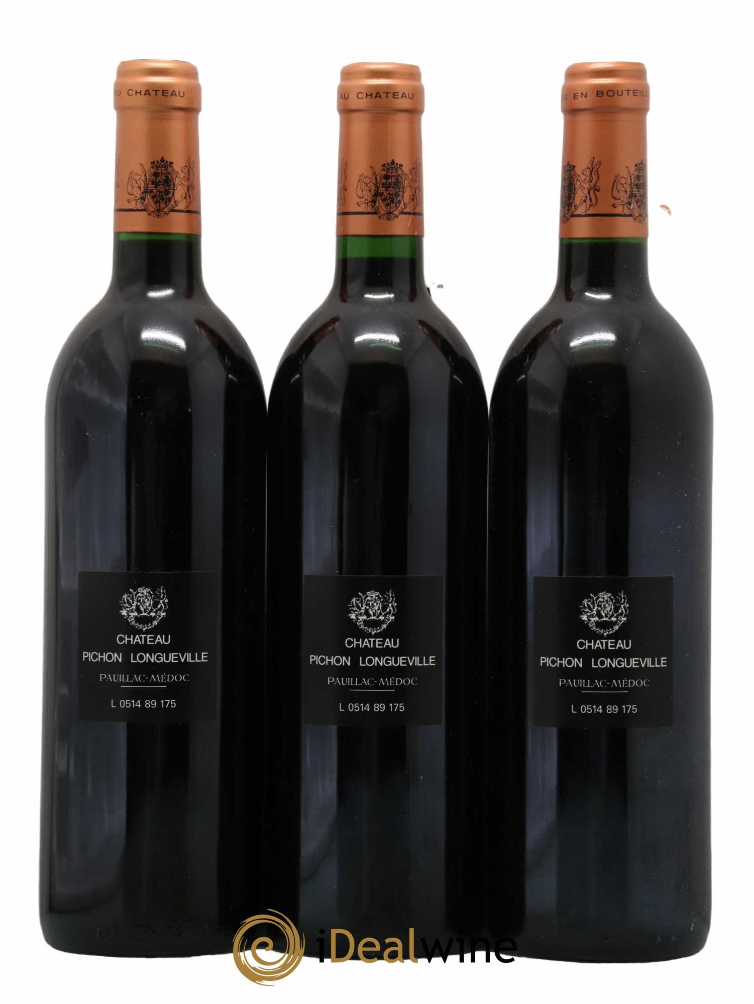 Pichon Longueville Baron 2ème Grand Cru Classé 1989 - Lot de 3 bouteilles - 1