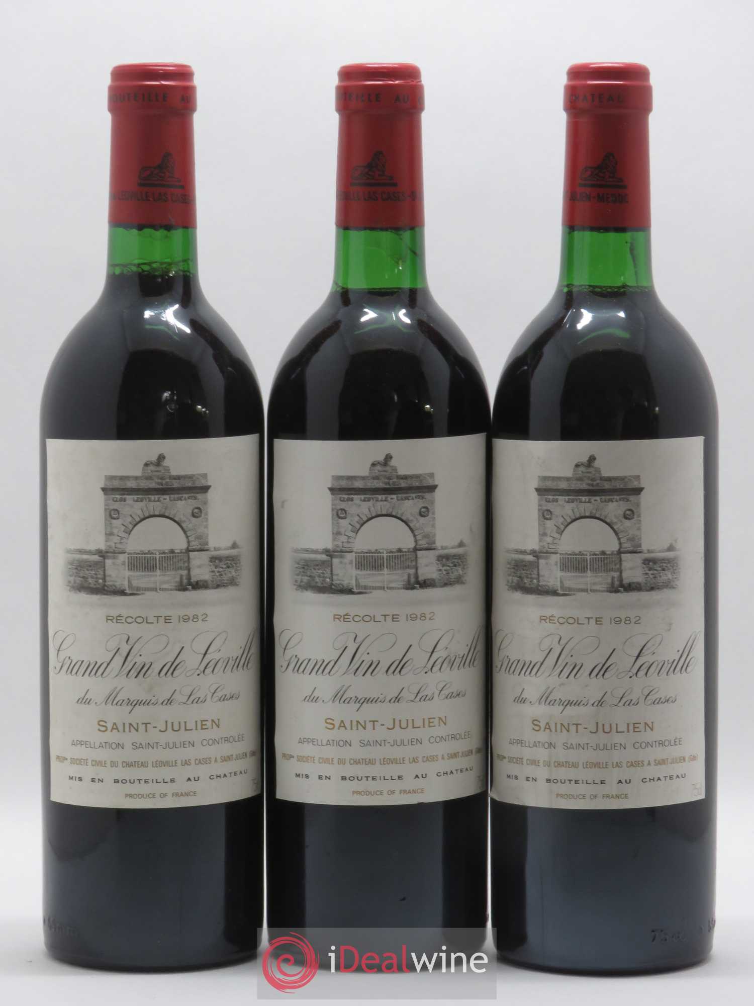 Château Léoville Las Cases 2ème Grand Cru Classé 1982 - Lot de 3 bouteilles - 0