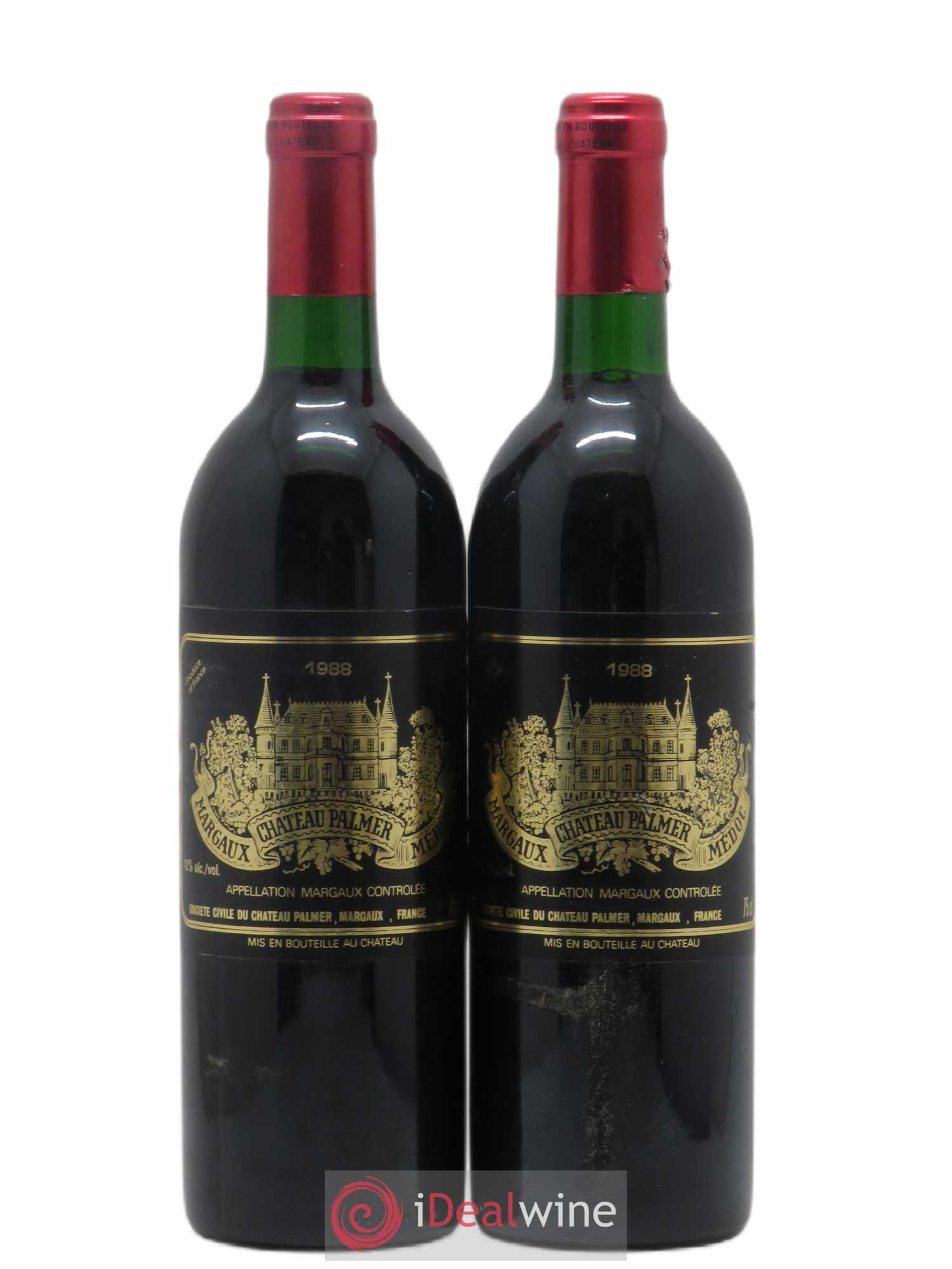 Château Palmer 3ème Grand Cru Classé 1988 - Lot de 2 bouteilles - 0