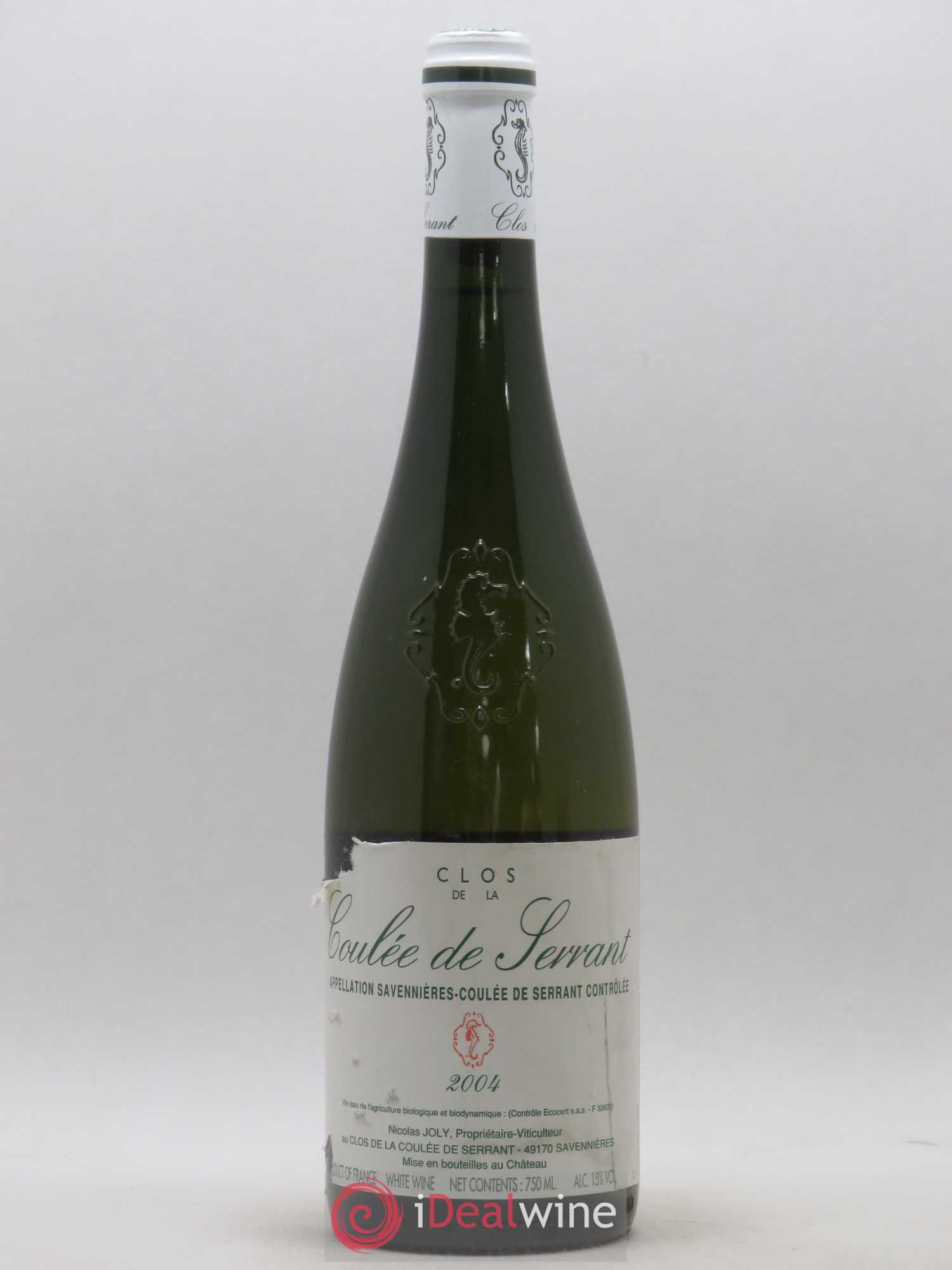 Savennières Clos de la Coulée de Serrant Vignobles de la Coulée de Serrant - Nicolas Joly 2004 - Lot de 1 bouteille - 0