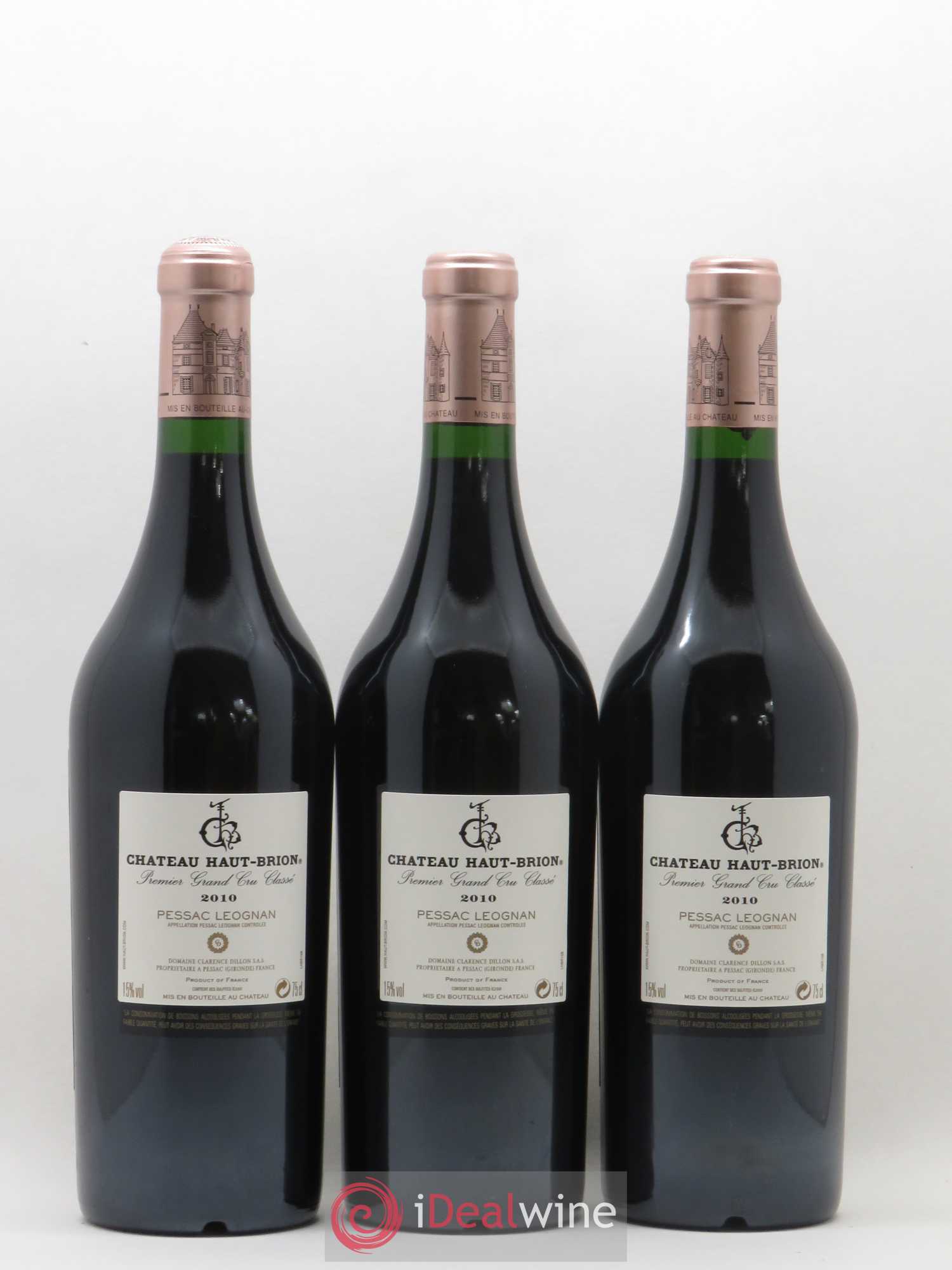 Château Haut Brion 1er Grand Cru Classé 2010 - Lot de 12 bouteilles - 6