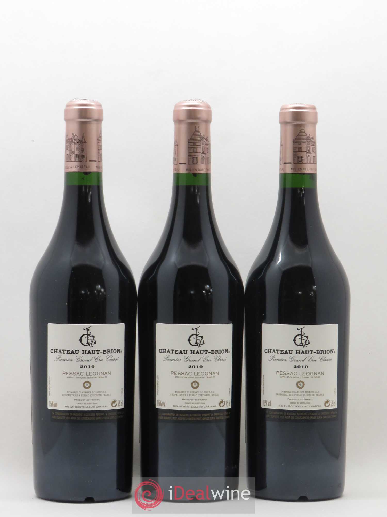 Château Haut Brion 1er Grand Cru Classé 2010 - Lot de 12 bouteilles - 8