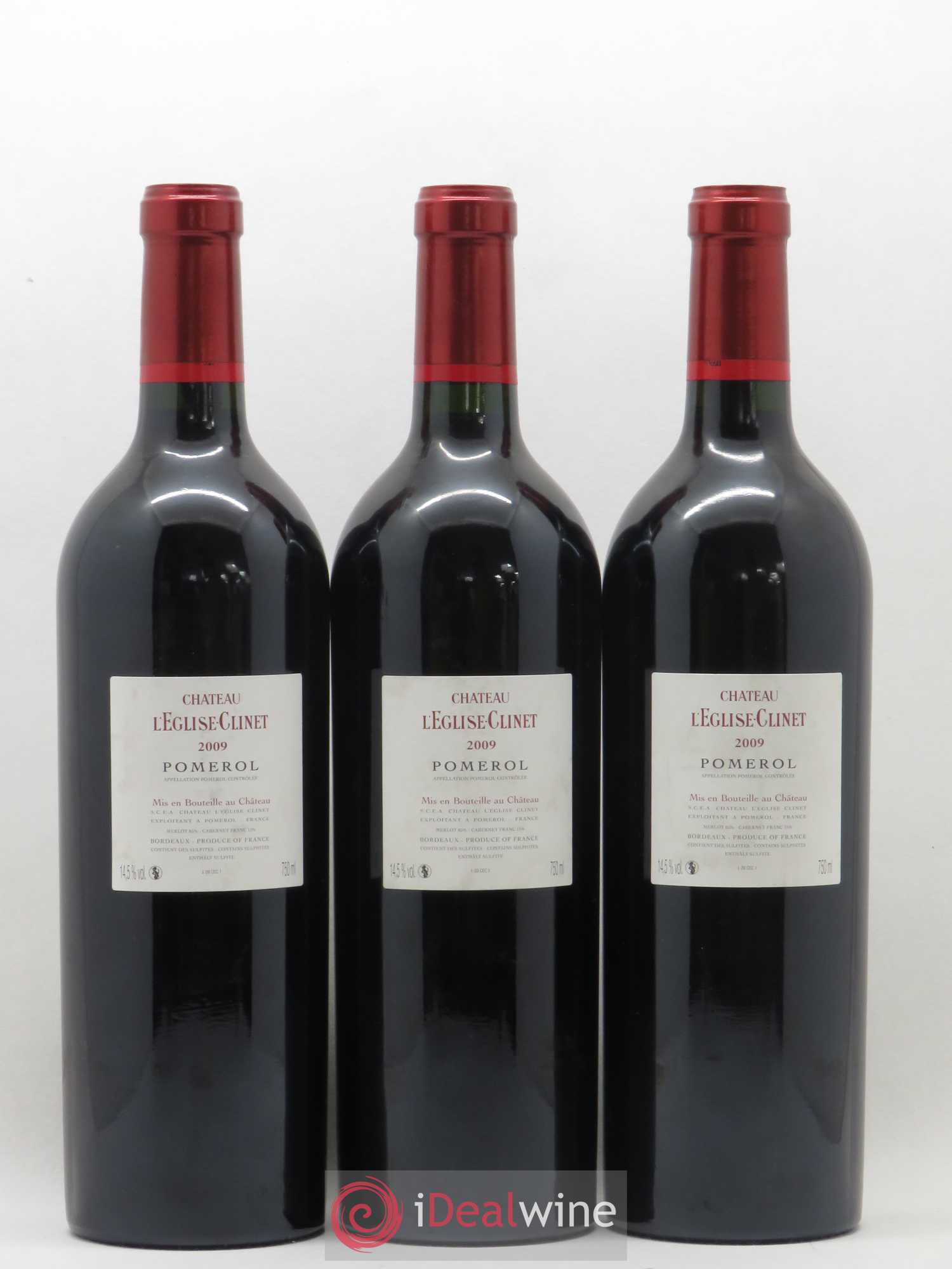 Château l' Église Clinet 2009 - Lot de 3 bouteilles - 1