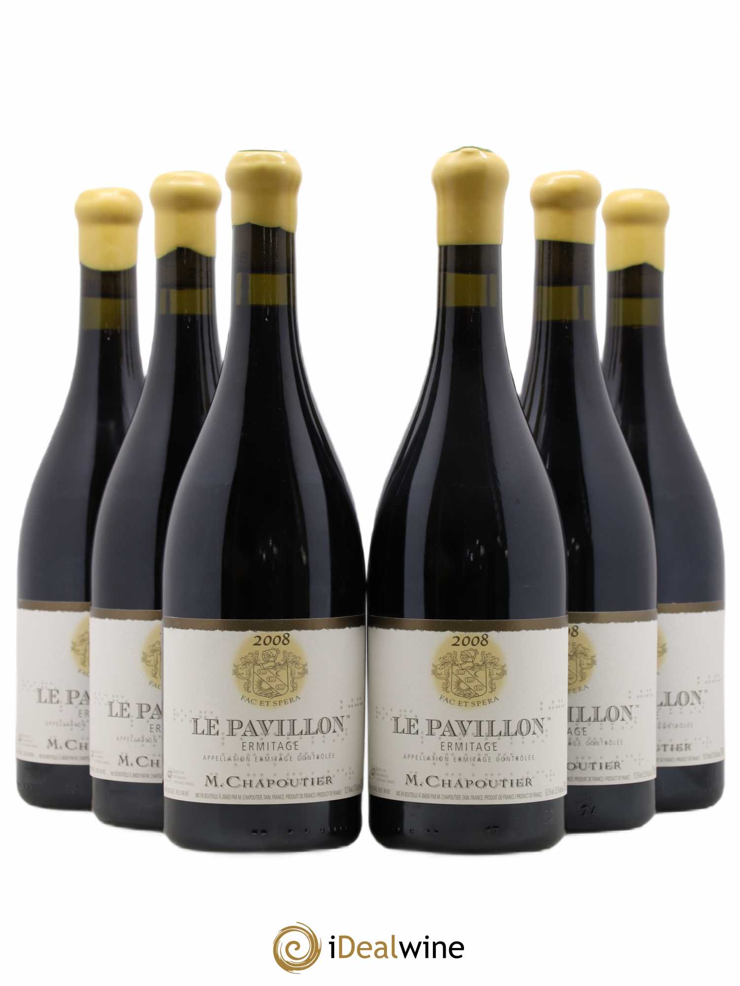 Hermitage Ermitage Le Pavillon Chapoutier 2008 - Lot de 6 bouteilles - 0