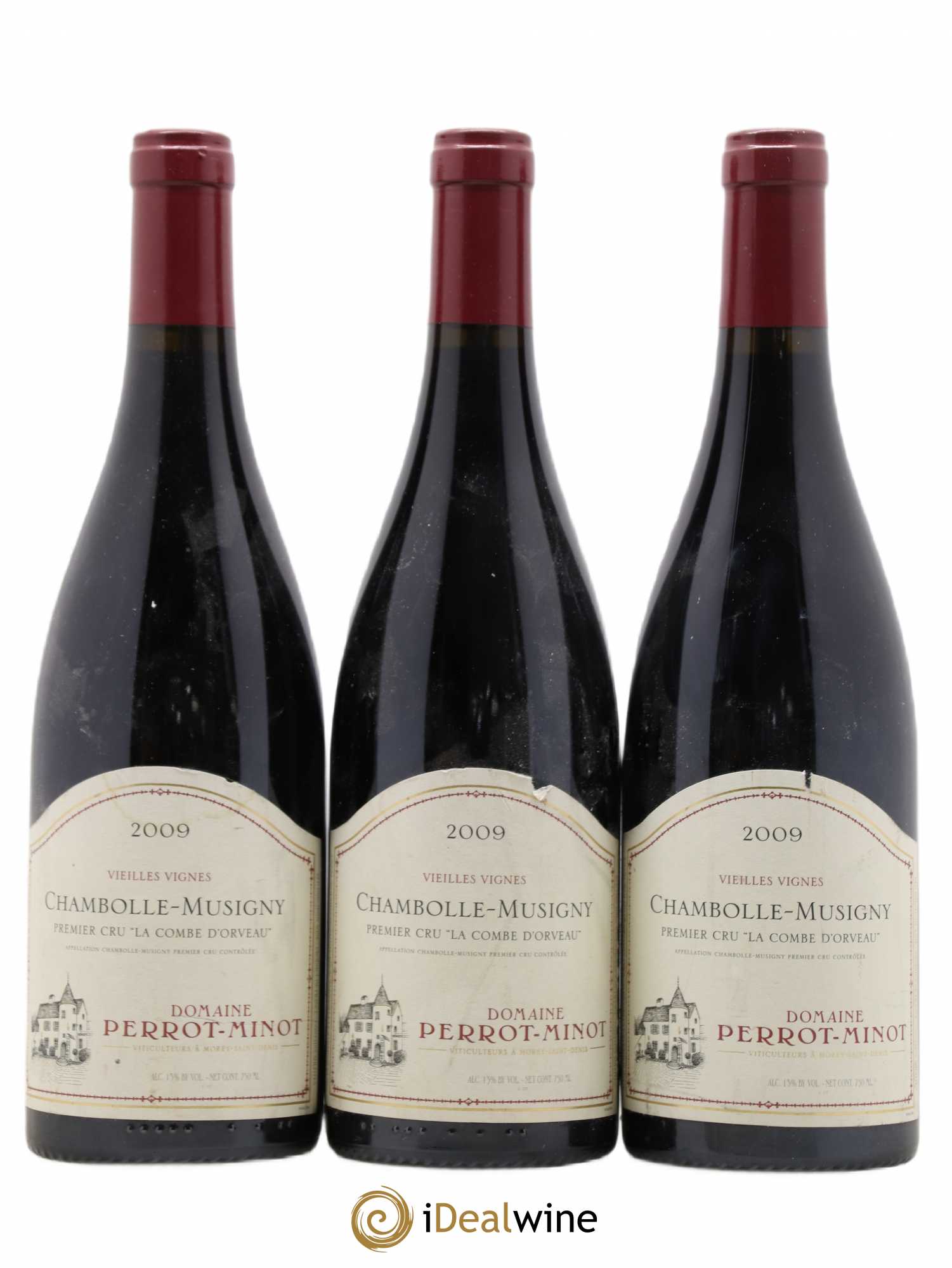 Chambolle-Musigny 1er Cru La Combe d'Orveau Vieilles Vignes Perrot-Minot 2009 - Lot de 3 bouteilles - 0