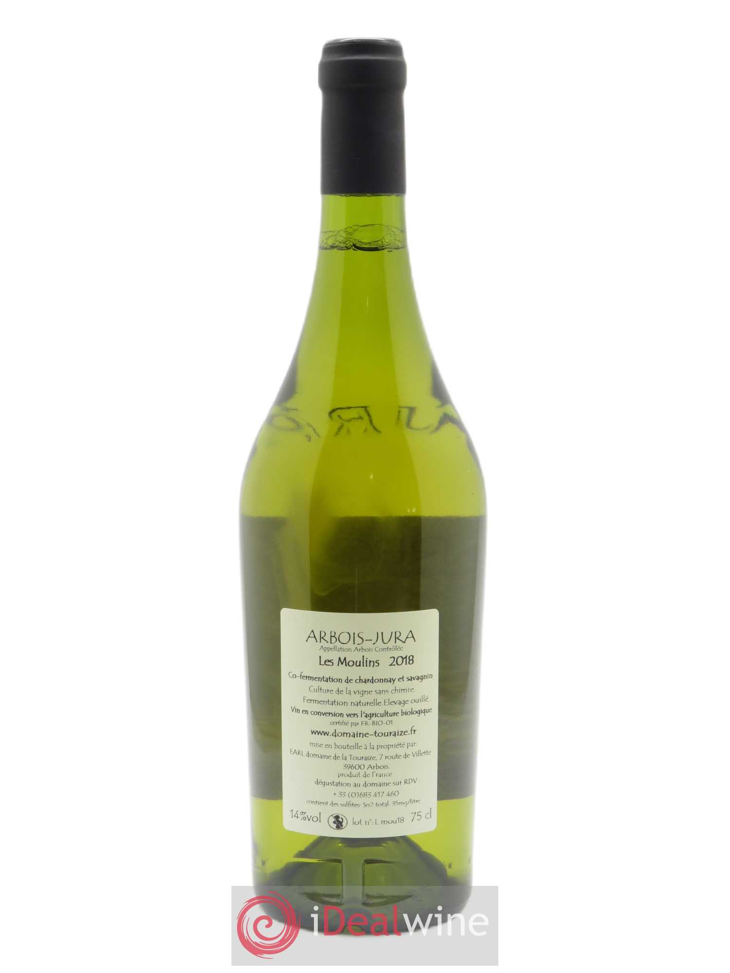 Arbois Les Moulins Domaine de la Touraize 2018 - Lot de 1 bouteille - 1